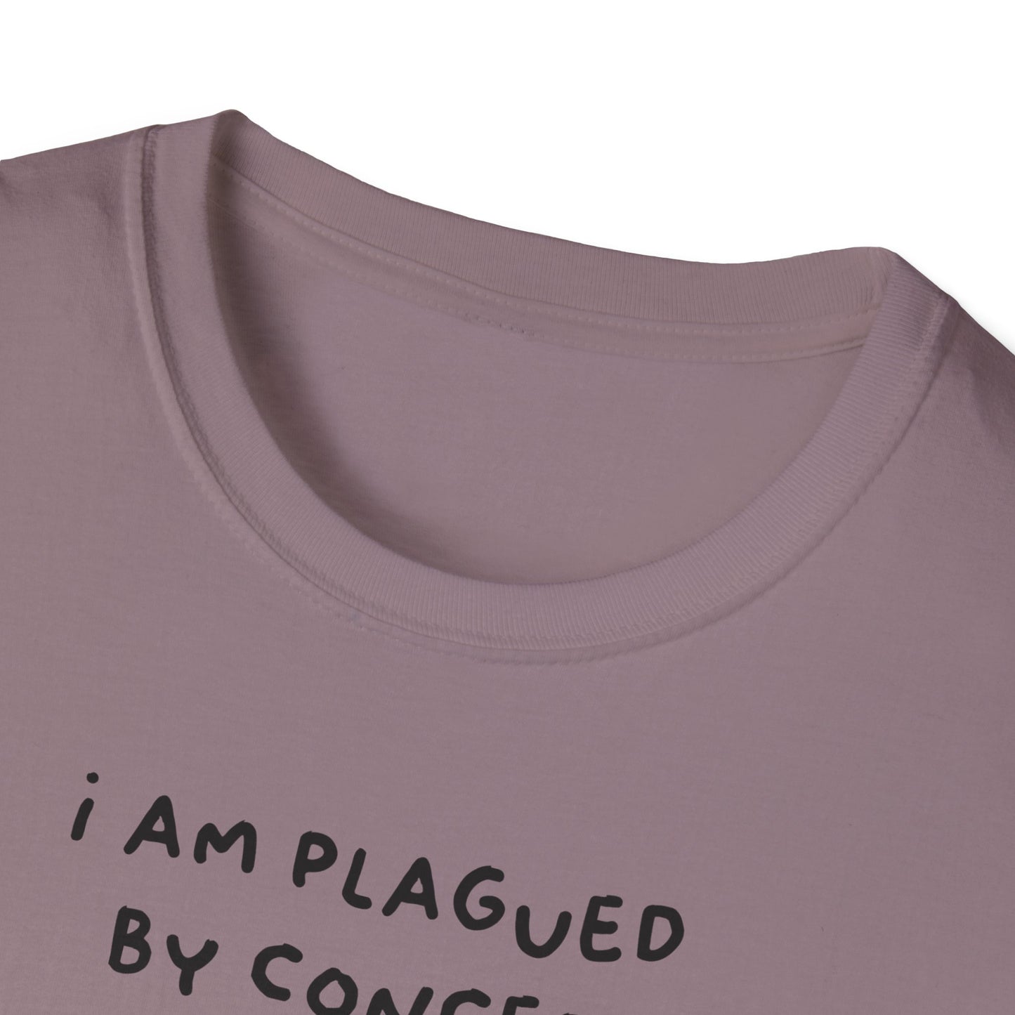 I Am Plagued by Concepts Tee, Existential Meme Cat Design for Overthinkers