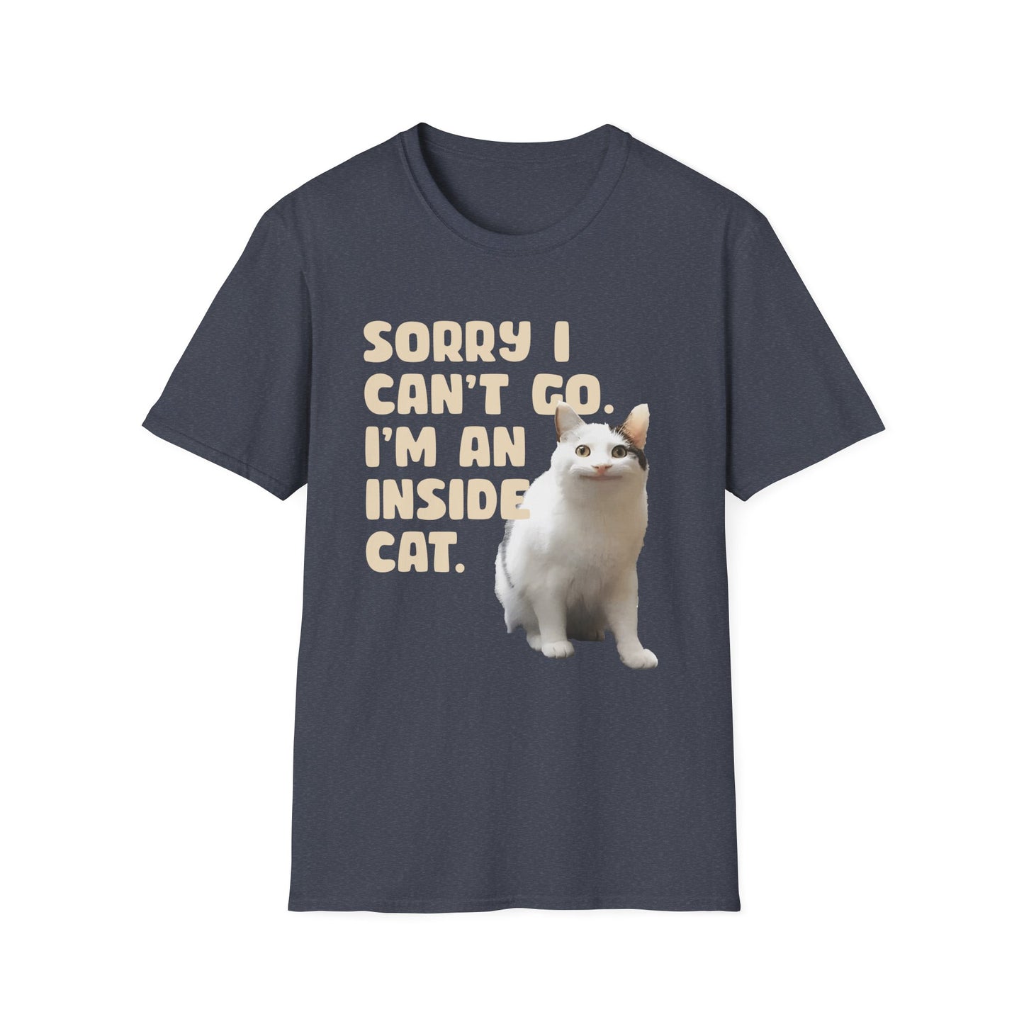 Sorry I Can't Go I'm an Inside Cat T Shirt Funny Cat Shirt