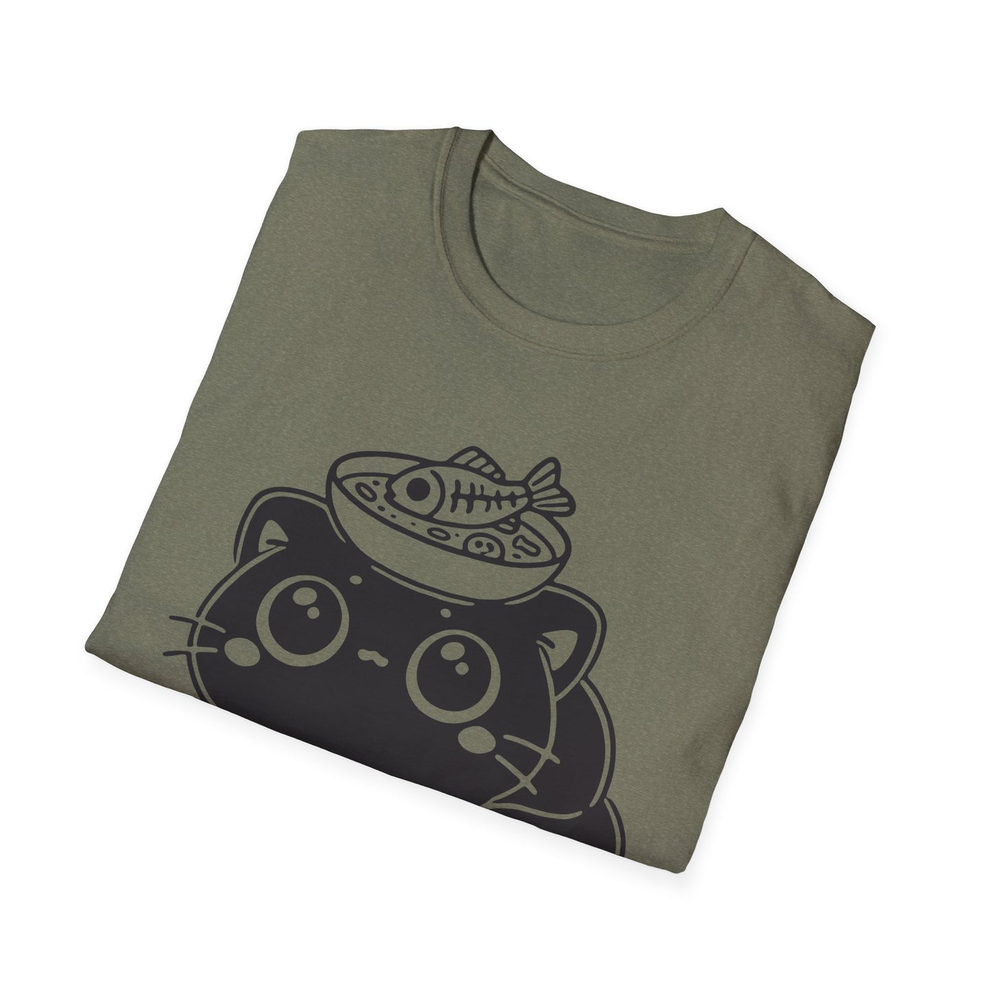 I'm Tired and My Brain is Soup Shirt, Cute Exhausted Cat with Soup Bowl Tee