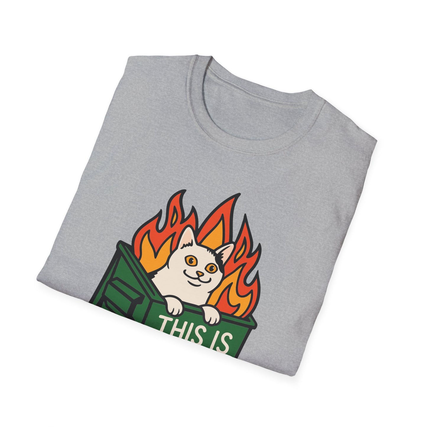 This Is Fine Dumpster Cat T-Shirt