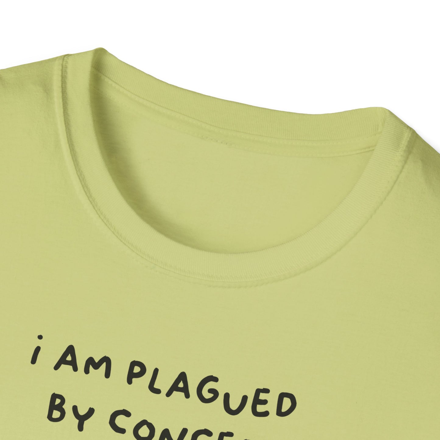 I Am Plagued by Concepts Tee, Existential Meme Cat Design for Overthinkers