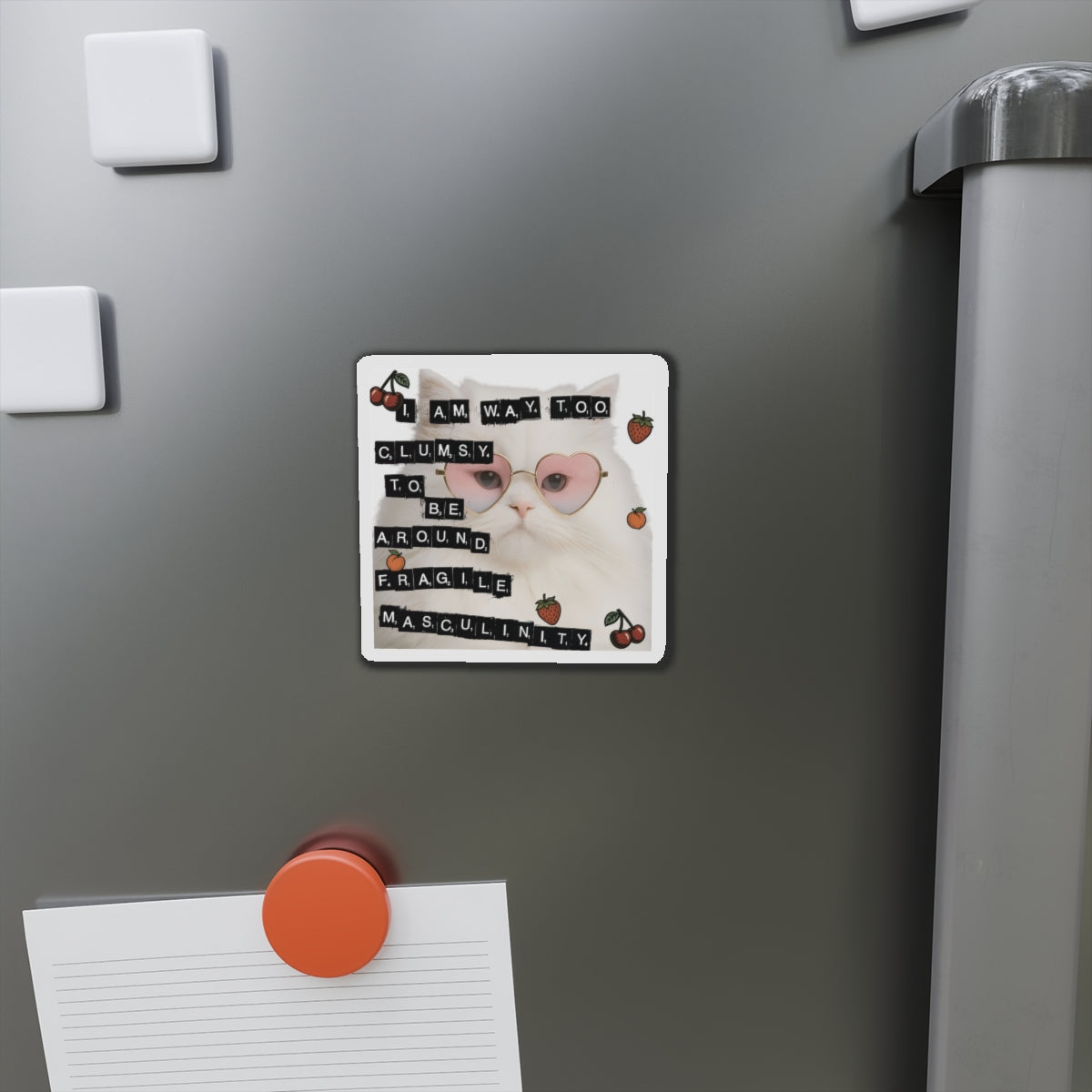Fragile Masculinity Cat Die-Cut Magnets