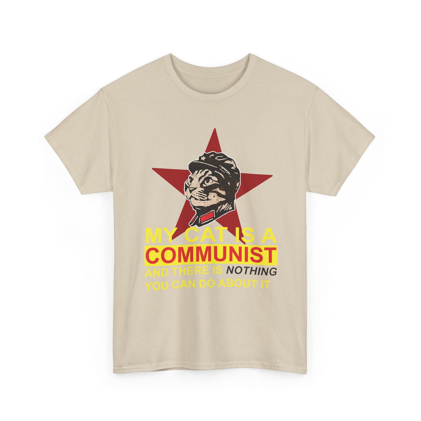 My Cat Is A Communist Shirt, Funny Cat Meme T-Shirt for Cat Lovers