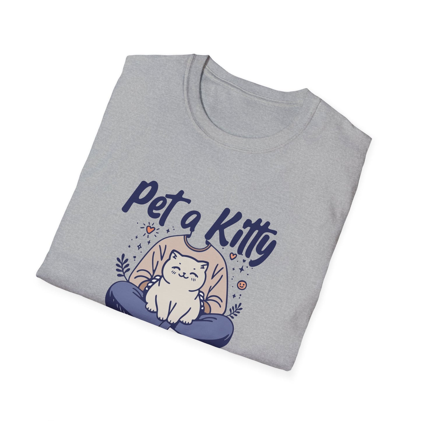 Pet a Kitty Feel Less Sh*tty Mental Health Humor Tee with Calming Vibes