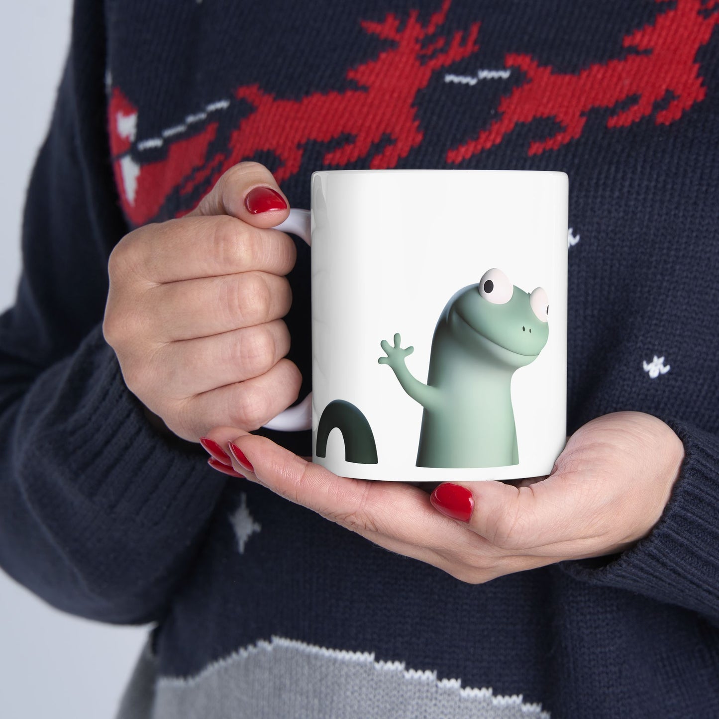 Elio Lizard Ceramic Mug, (11oz, 15oz)