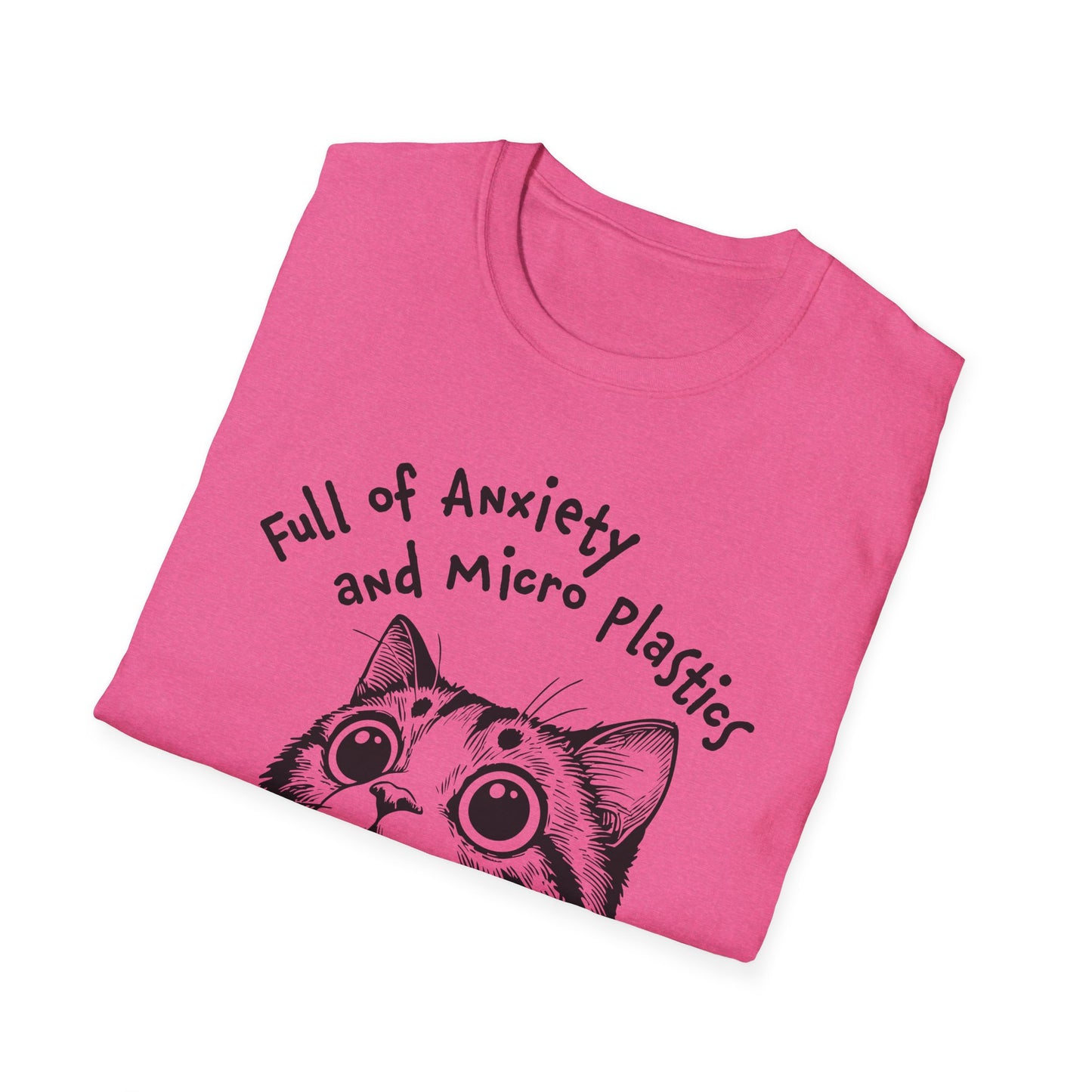 Full of Anxiety and Microplastics Tee, Relatable Mental Health Humor Design