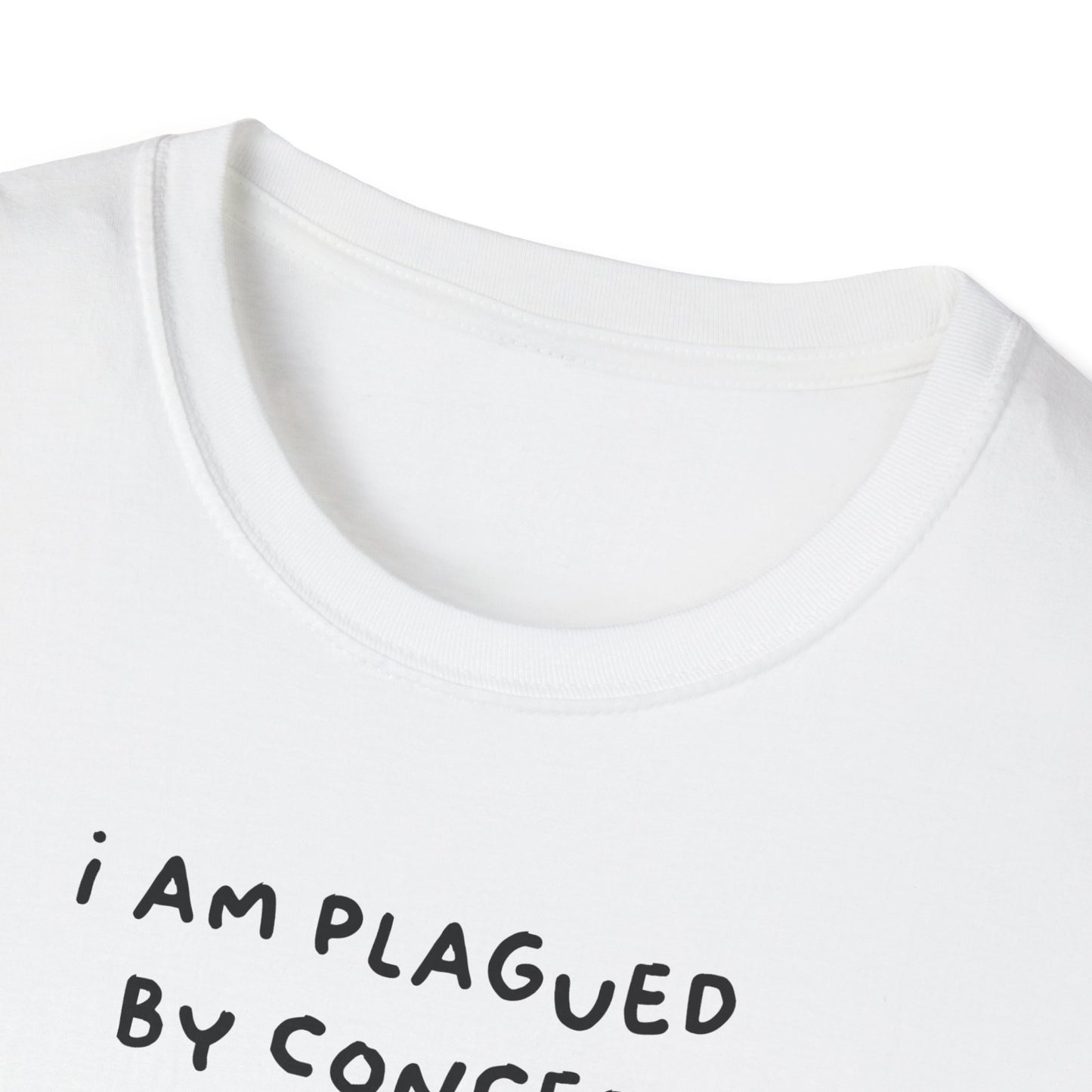 I Am Plagued by Concepts Tee, Existential Meme Cat Design for Overthinkers