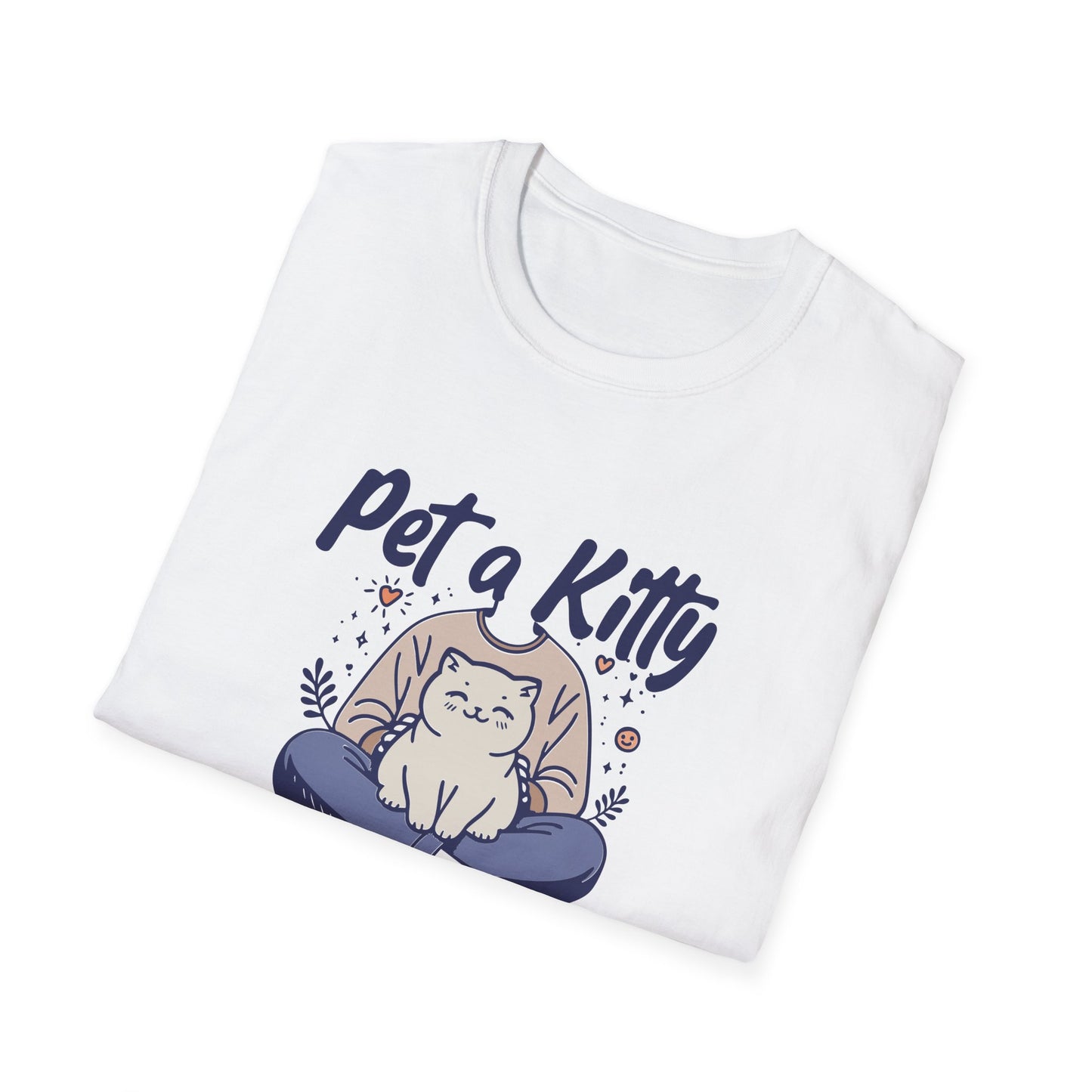 Pet a Kitty Feel Less Sh*tty Mental Health Humor Tee with Calming Vibes