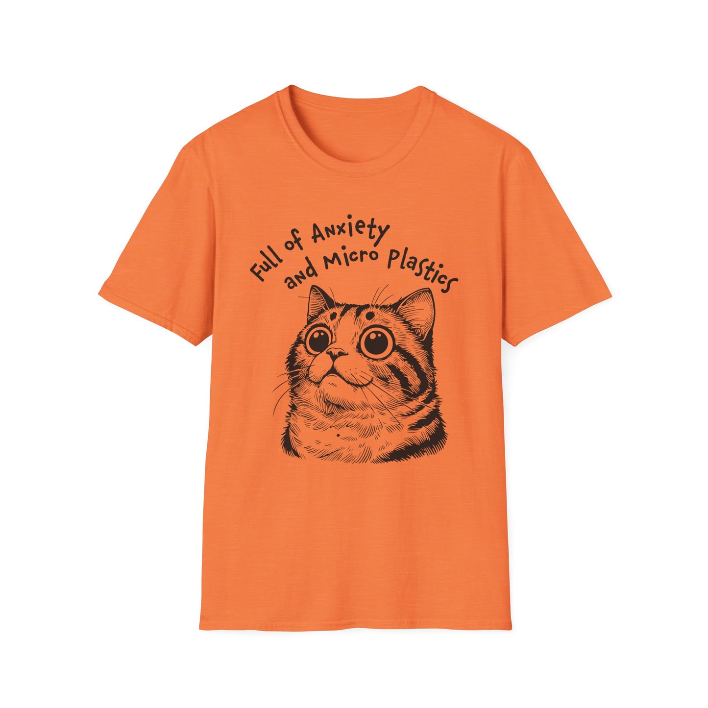 Full of Anxiety and Microplastics Tee, Relatable Mental Health Humor Design