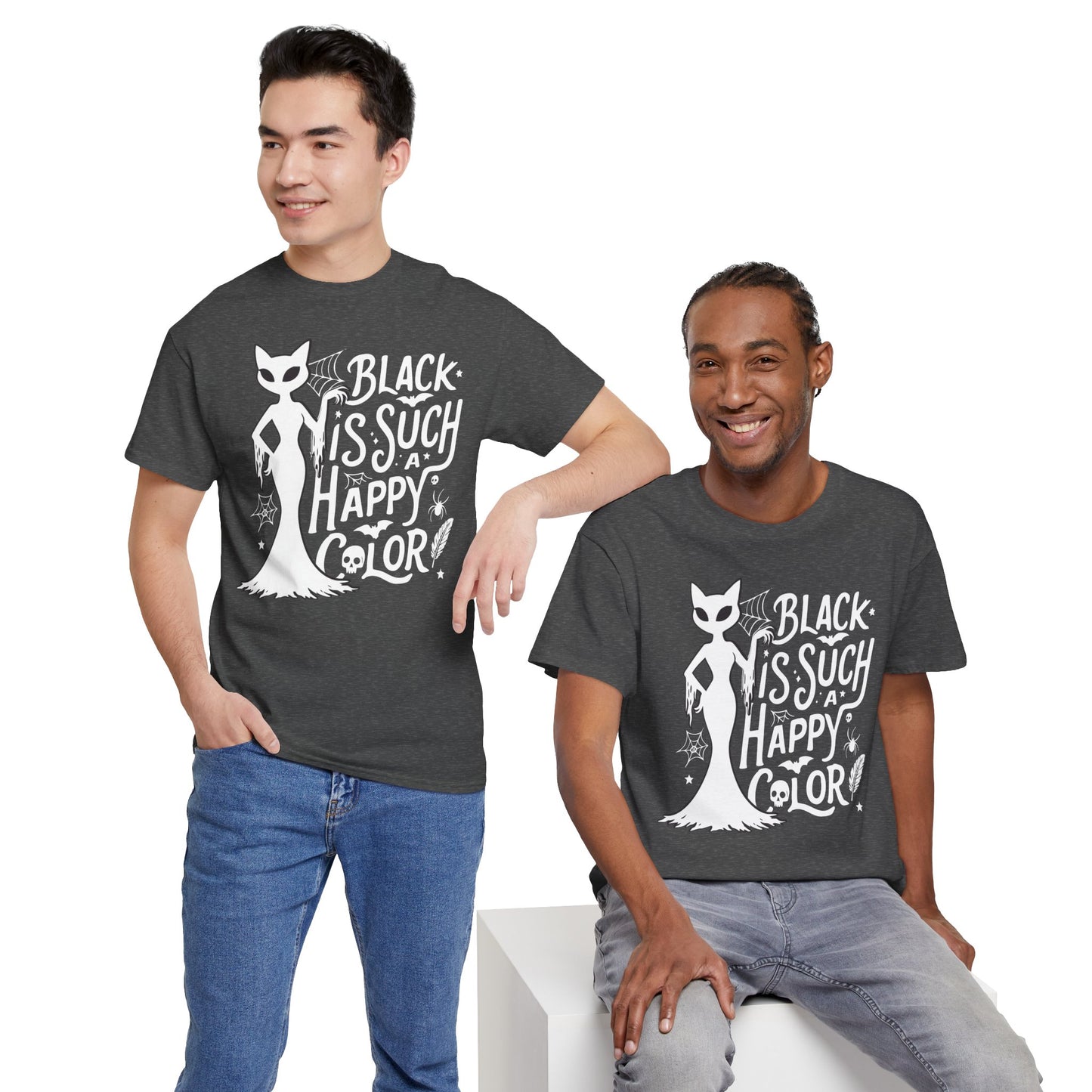 Black is Such a Happy Color T-Shirt for Cat Lovers