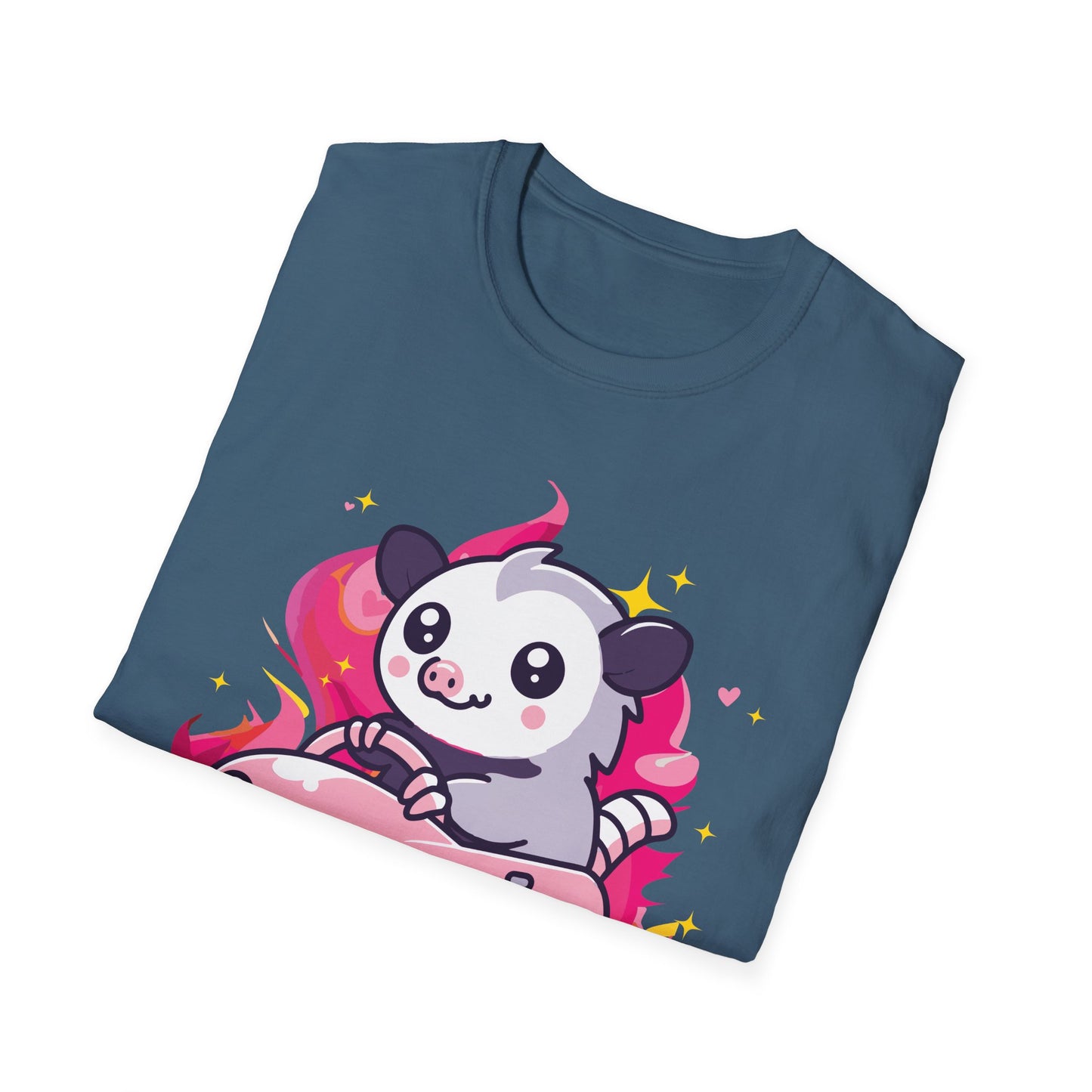 The Horrors Persist But So Do I Tee, Chaotic Possum Meme Shirt for Dark Humor Fans