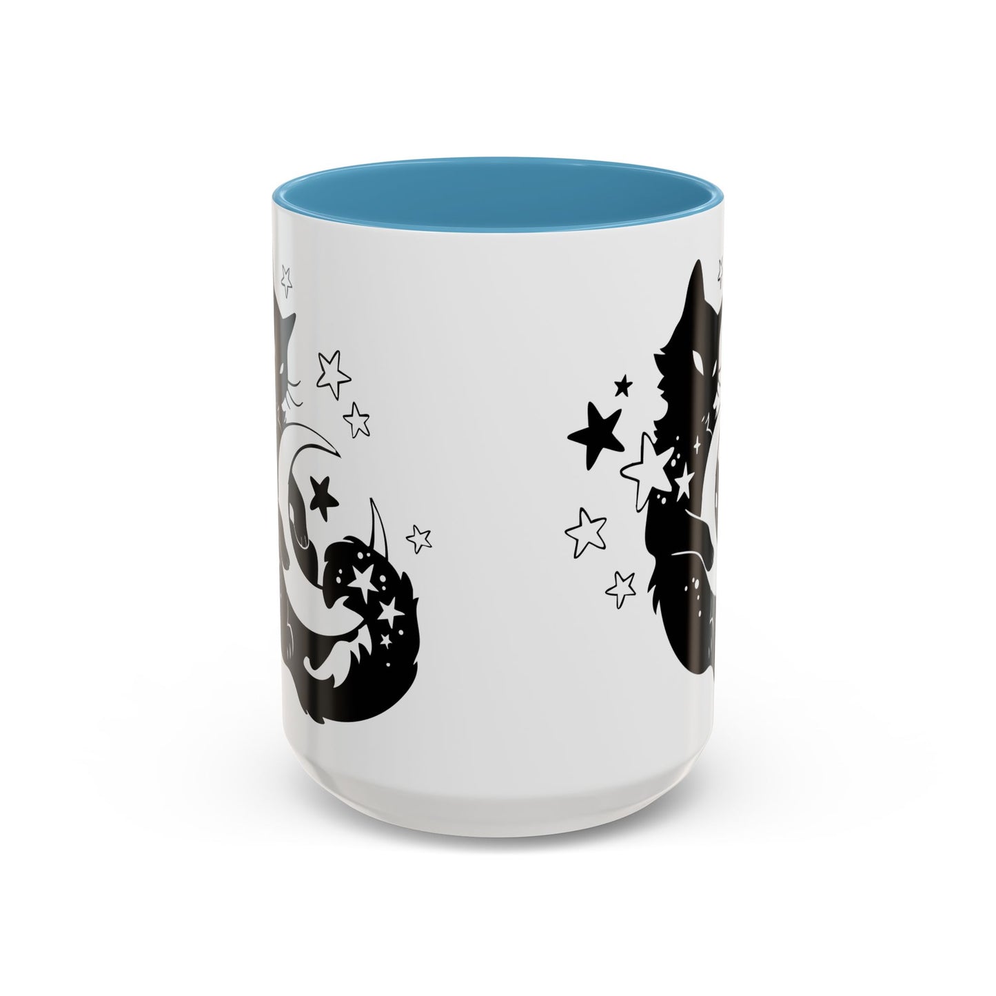 Moon Kitty Amongst the Stars Accent Coffee Mug (11, 15oz)