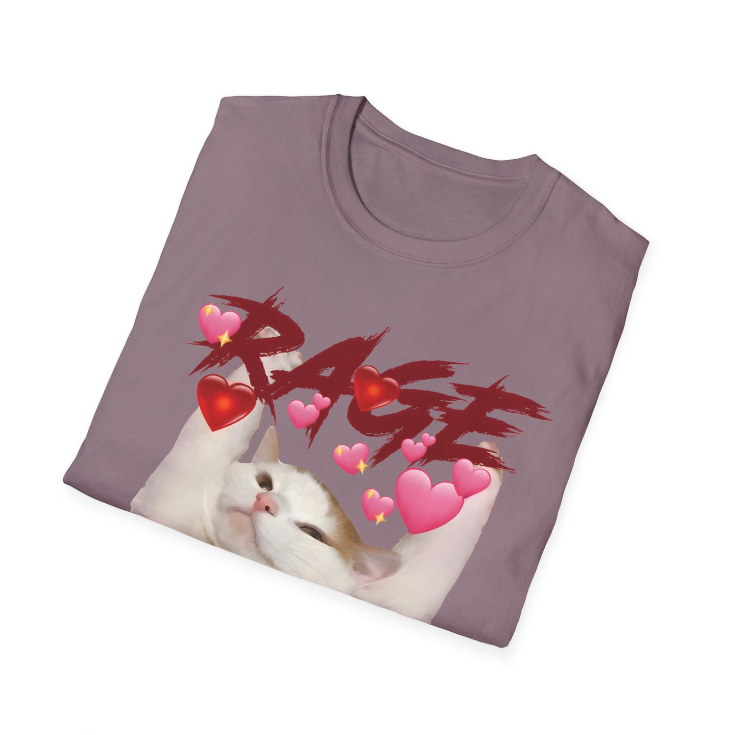 Rage Consumes Me Meme Tee with Hearts and Chaos Energy Vibes