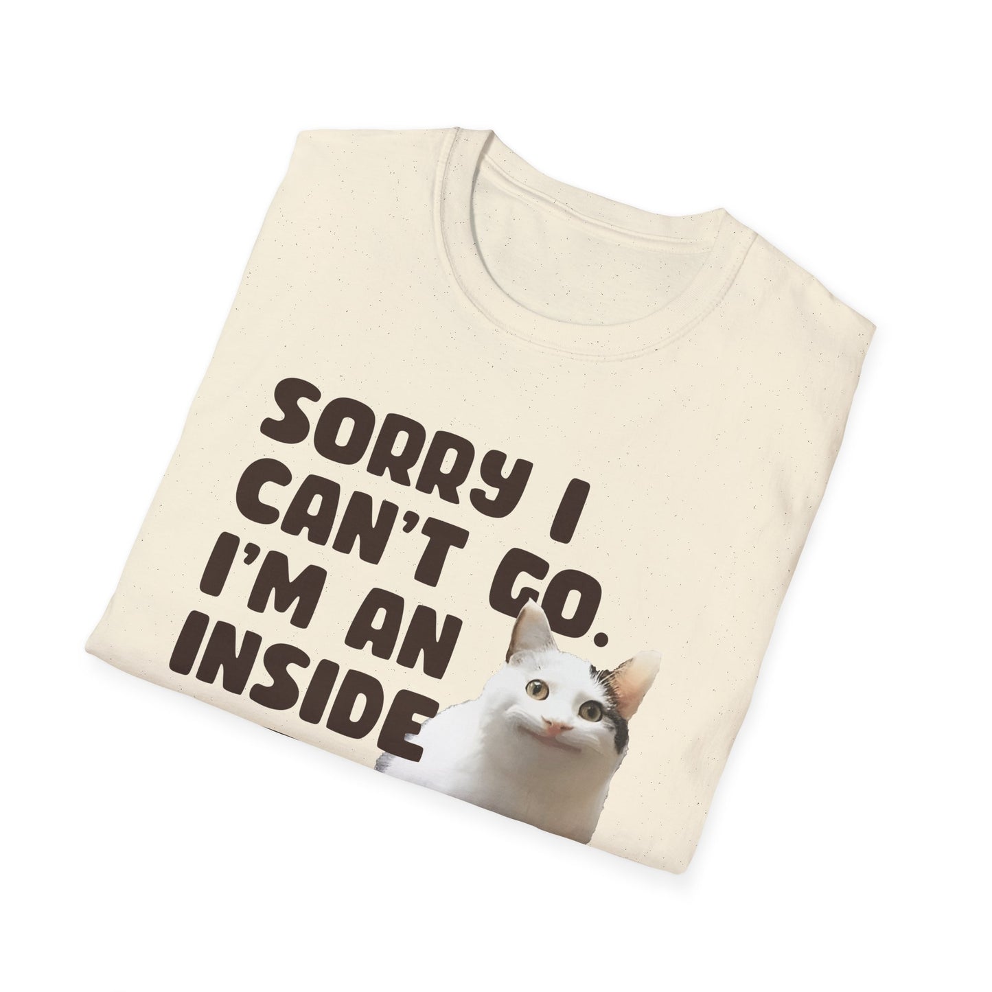 Sorry I Can't Go I'm an Inside Cat T Shirt Funny Cat Shirt