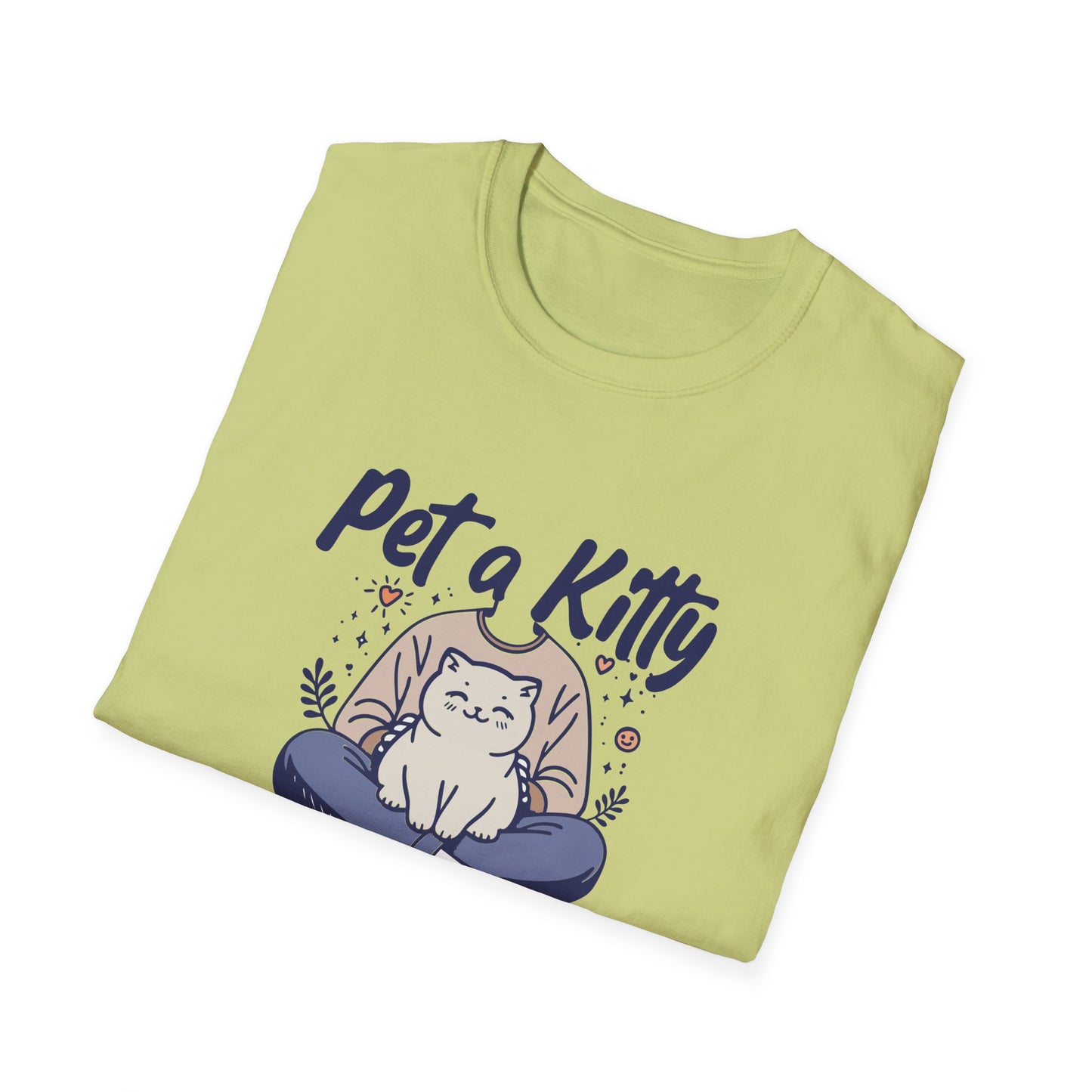 Pet a Kitty Feel Less Sh*tty Mental Health Humor Tee with Calming Vibes