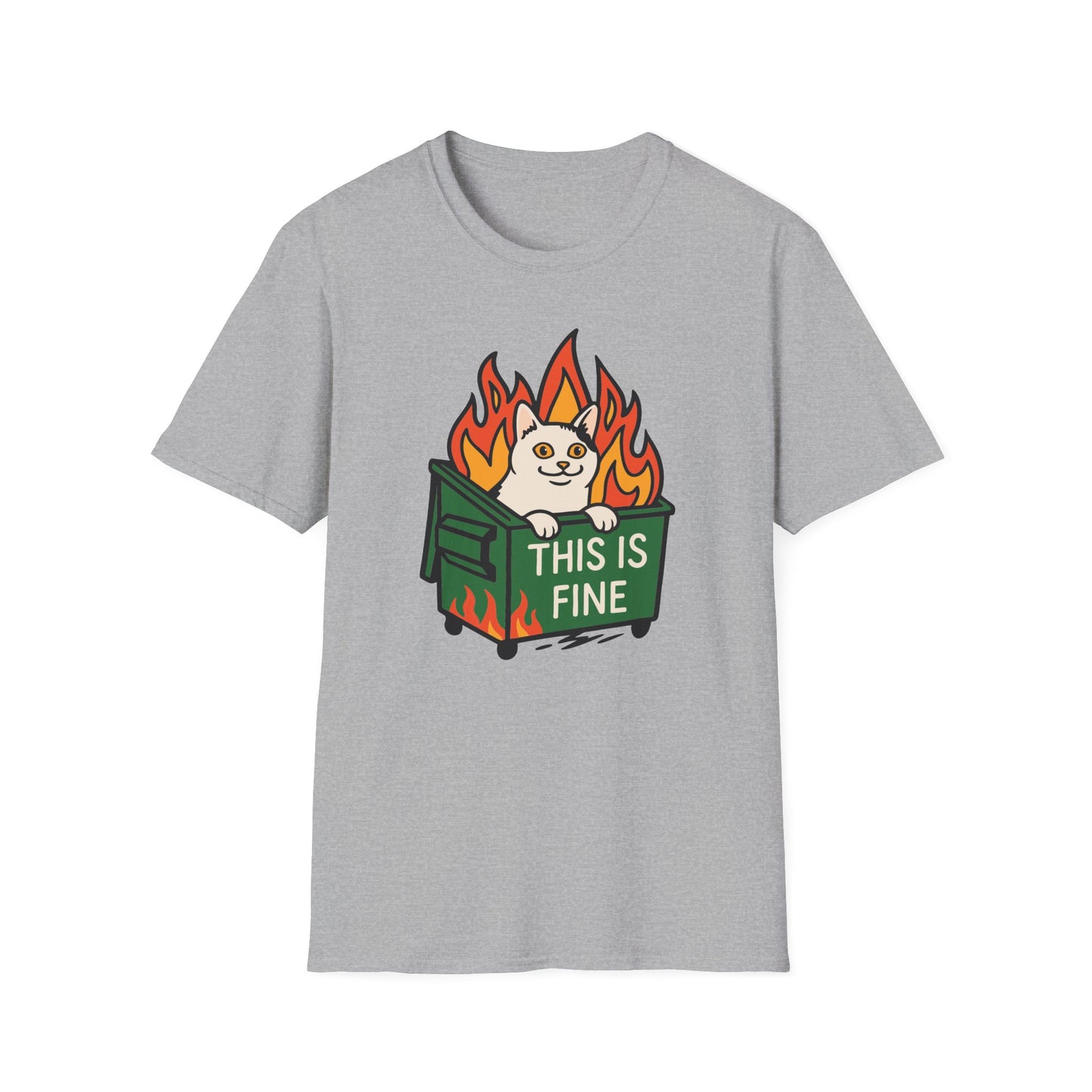 This Is Fine Dumpster Cat T-Shirt