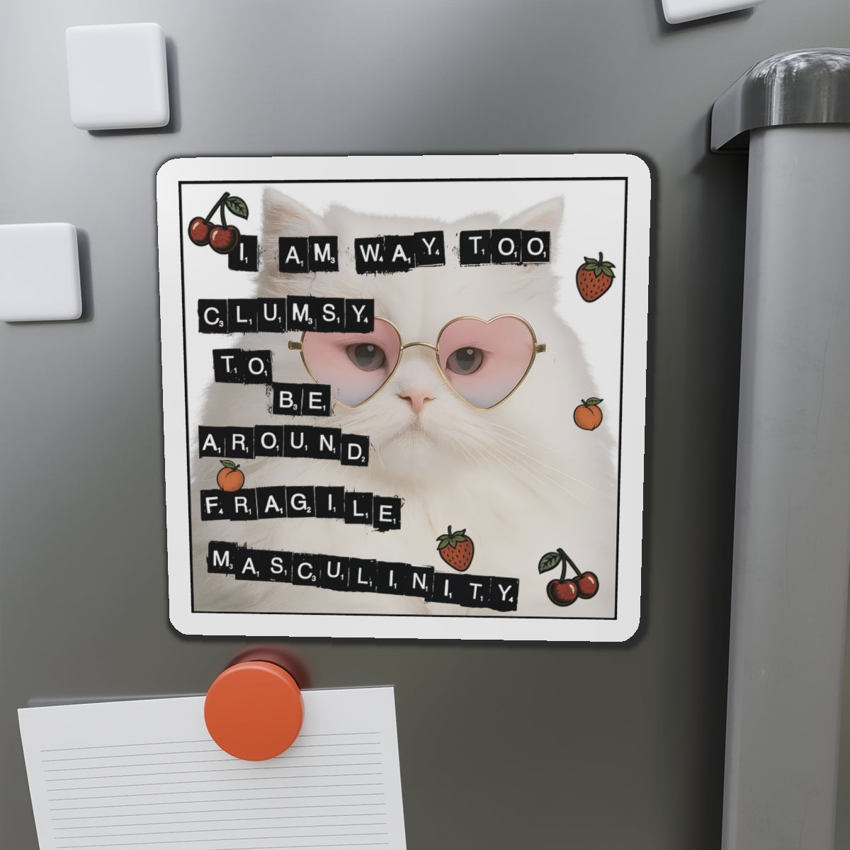 Fragile Masculinity Cat Die-Cut Magnets