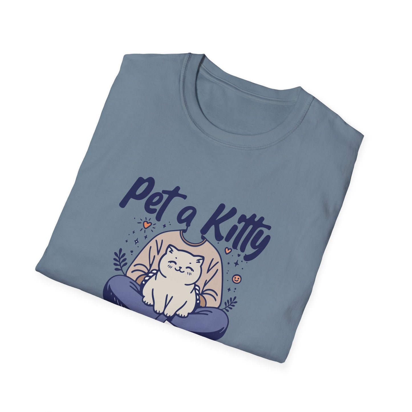 Pet a Kitty Feel Less Sh*tty Mental Health Humor Tee with Calming Vibes