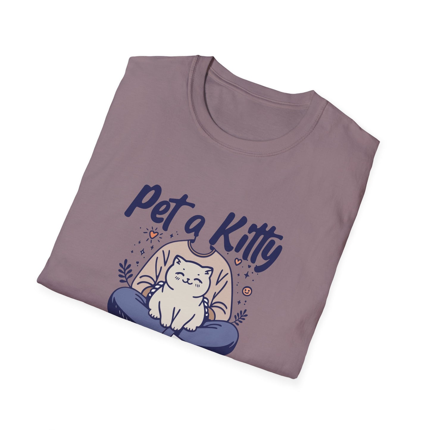 Pet a Kitty Feel Less Sh*tty Mental Health Humor Tee with Calming Vibes