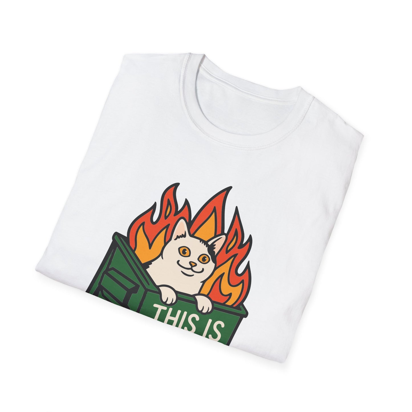 This Is Fine Dumpster Cat T-Shirt