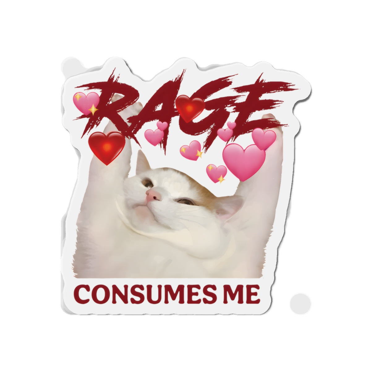 Rage Consumes Me Cat Die-Cut Magnets