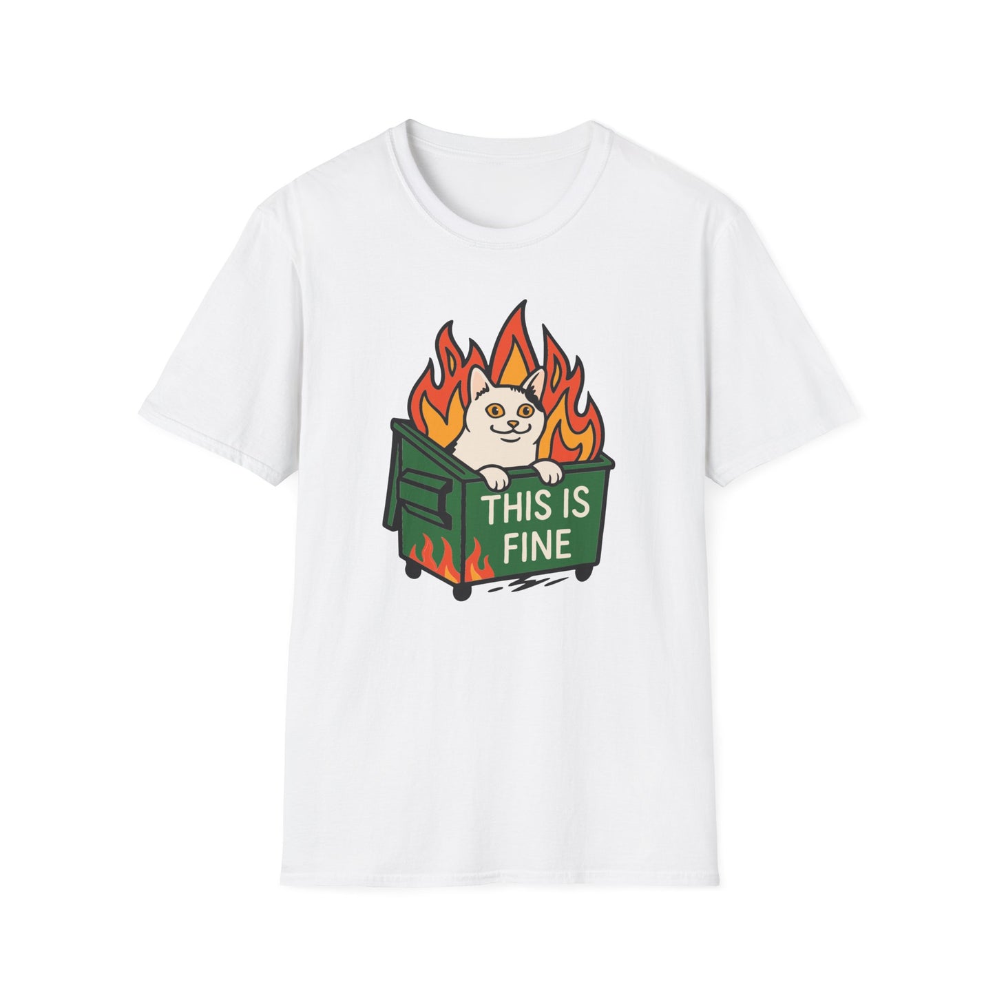This Is Fine Dumpster Cat T-Shirt