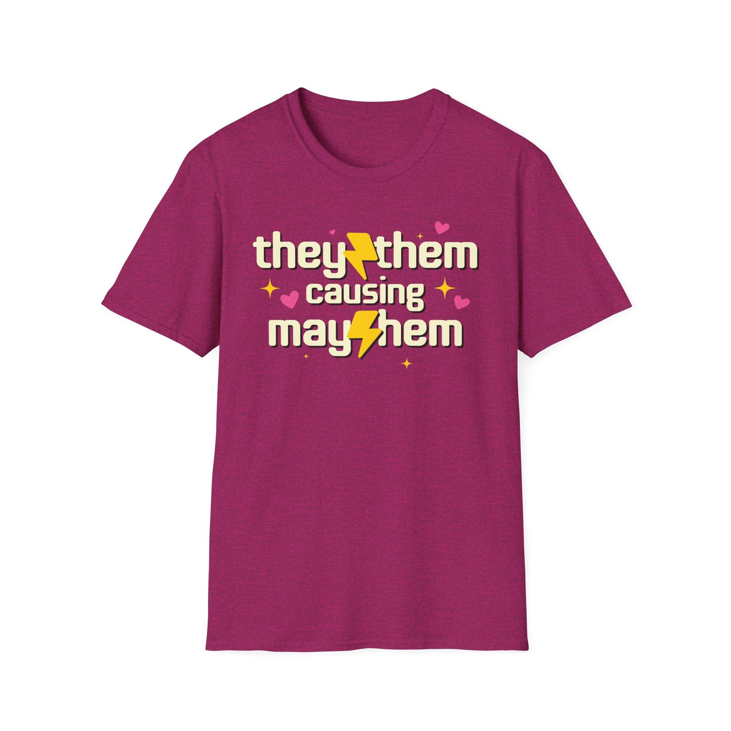 They Them Shirt - Causing Mayhem Nonbinary Pride Tee