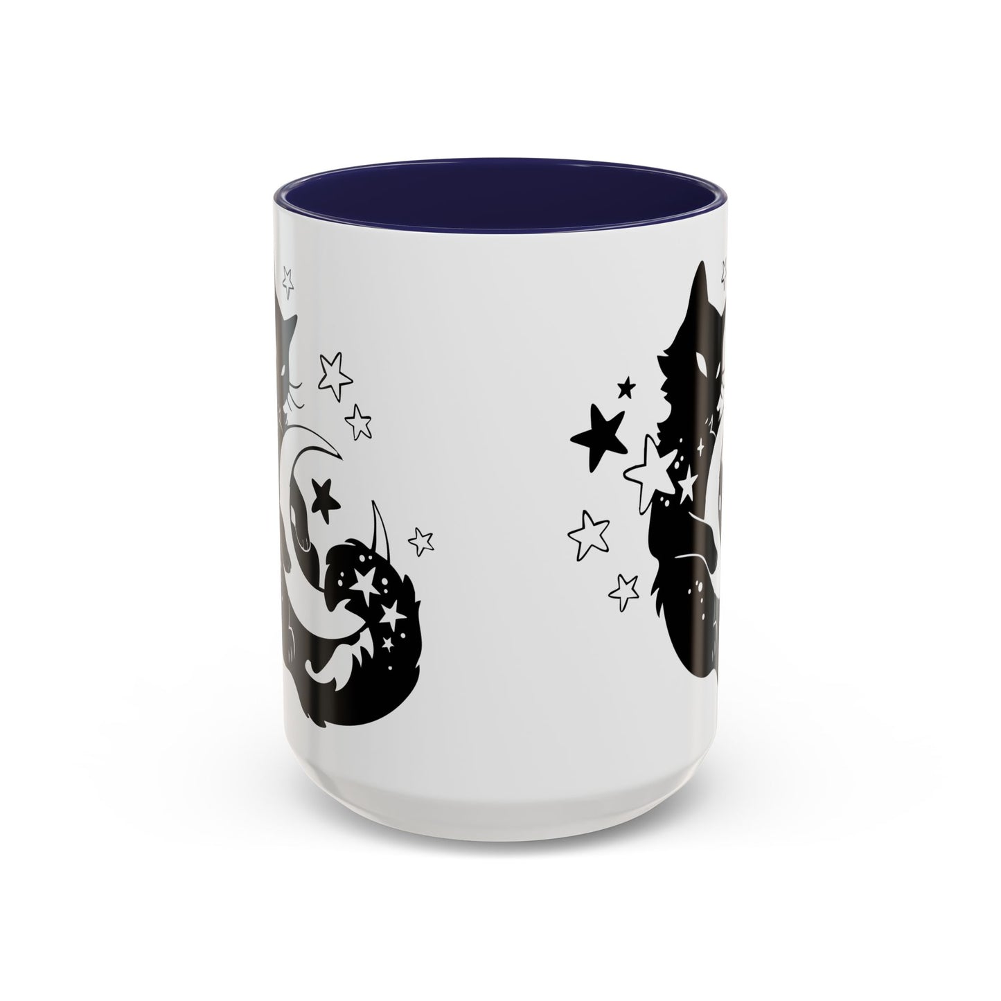 Moon Kitty Amongst the Stars Accent Coffee Mug (11, 15oz)