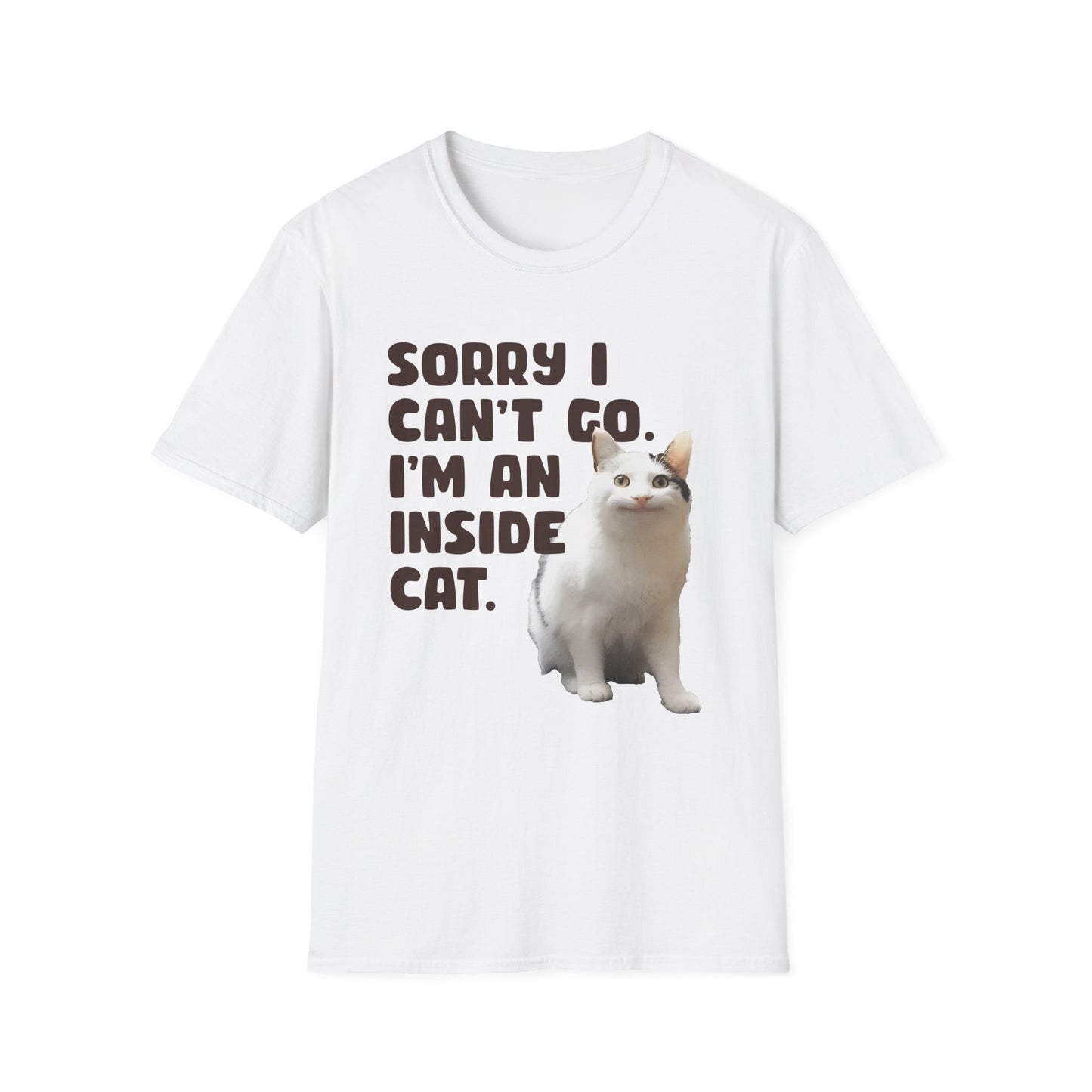 Sorry I Can't Go I'm an Inside Cat T Shirt Funny Cat Shirt