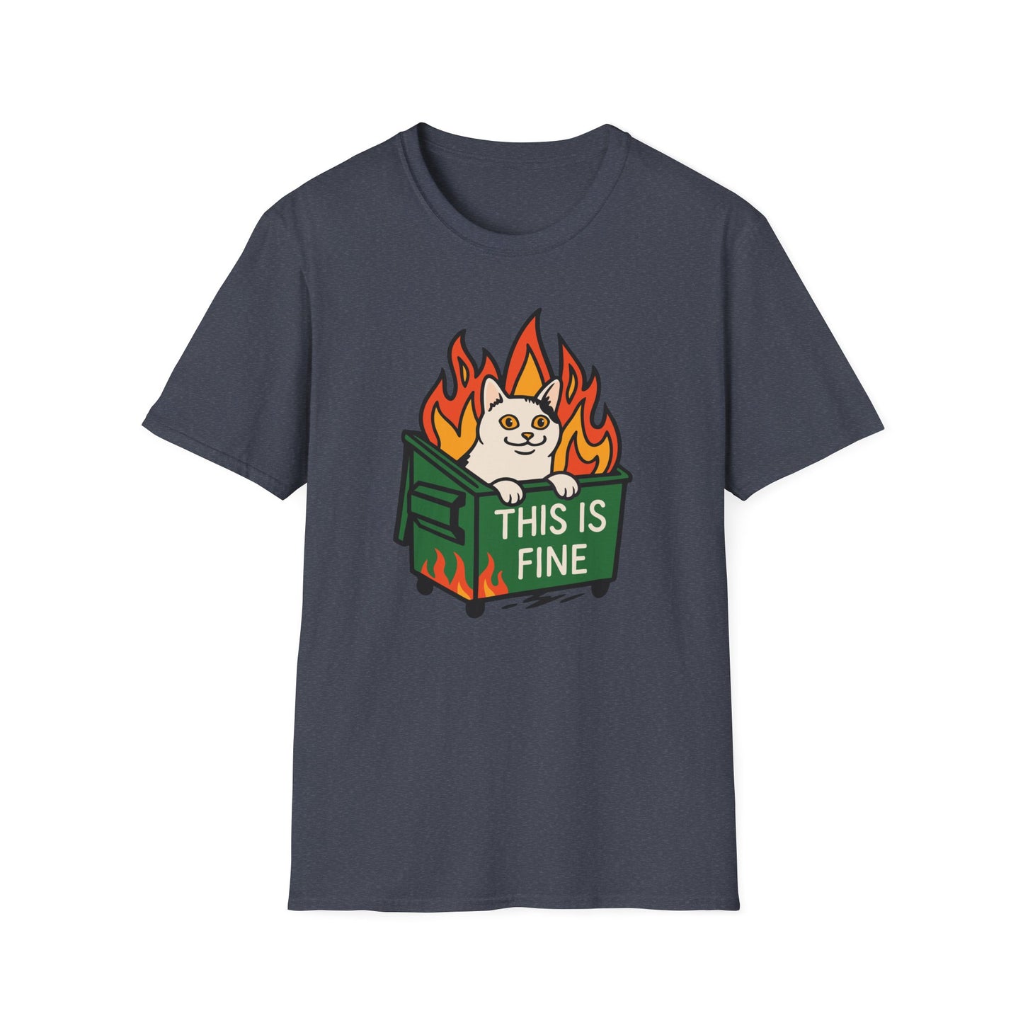 This Is Fine Dumpster Cat T-Shirt