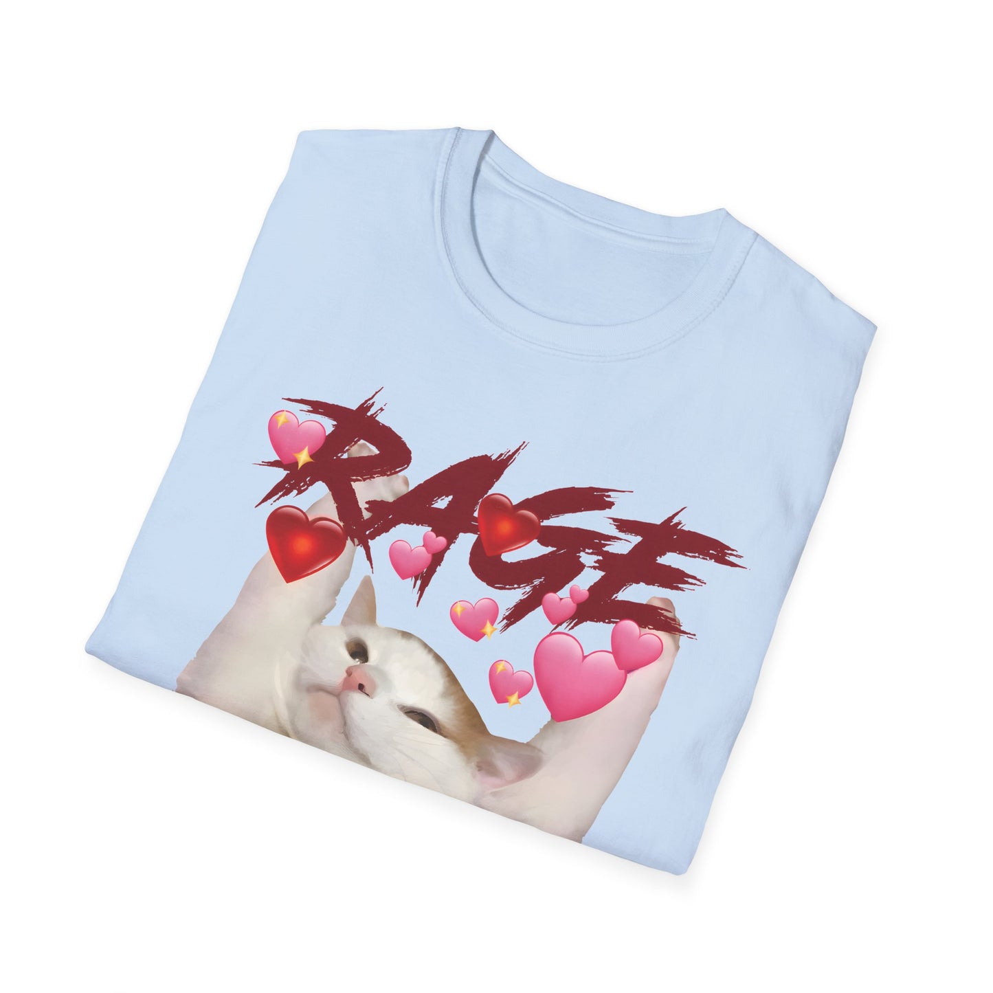 Rage Consumes Me Meme Tee with Hearts and Chaos Energy Vibes