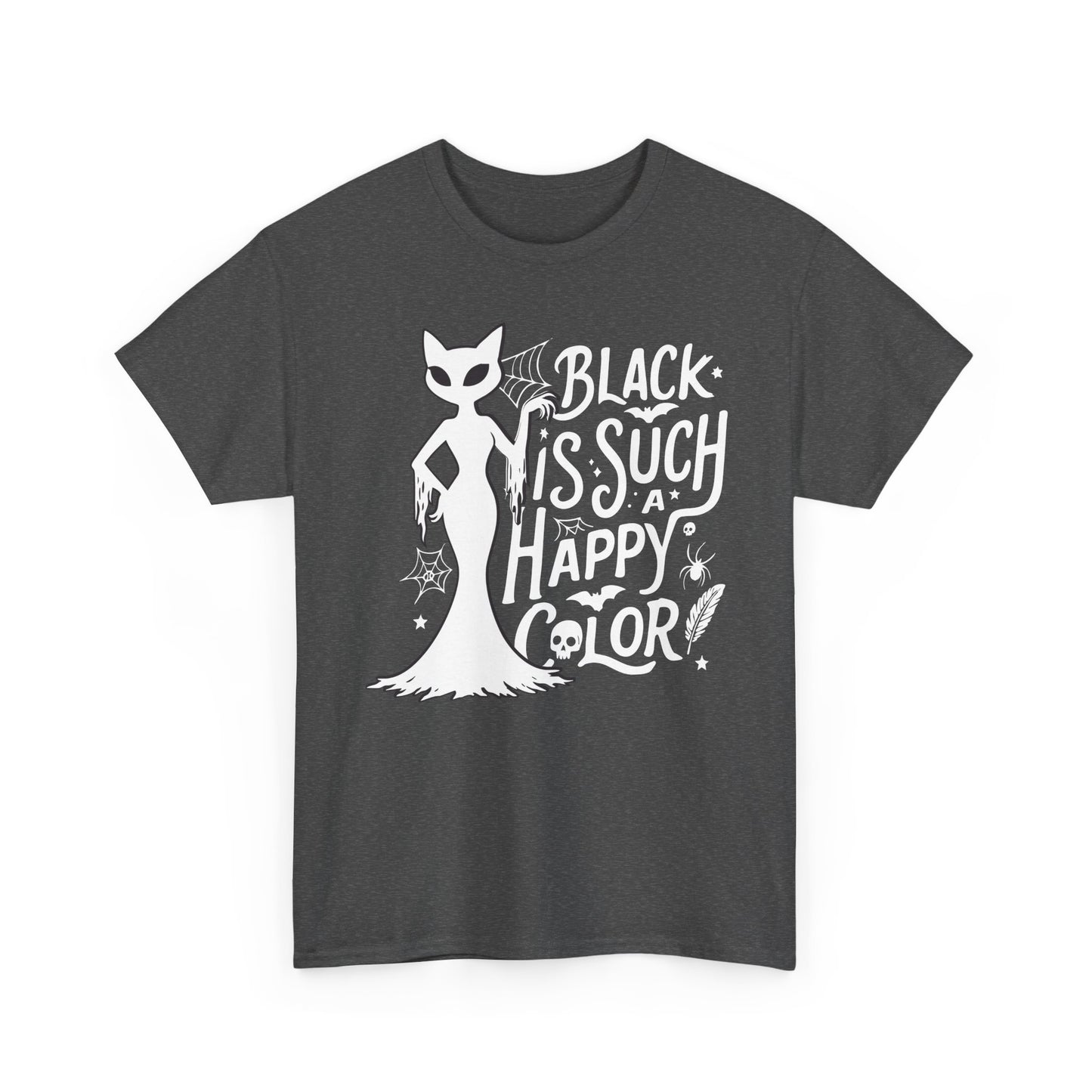 Black is Such a Happy Color T-Shirt for Cat Lovers