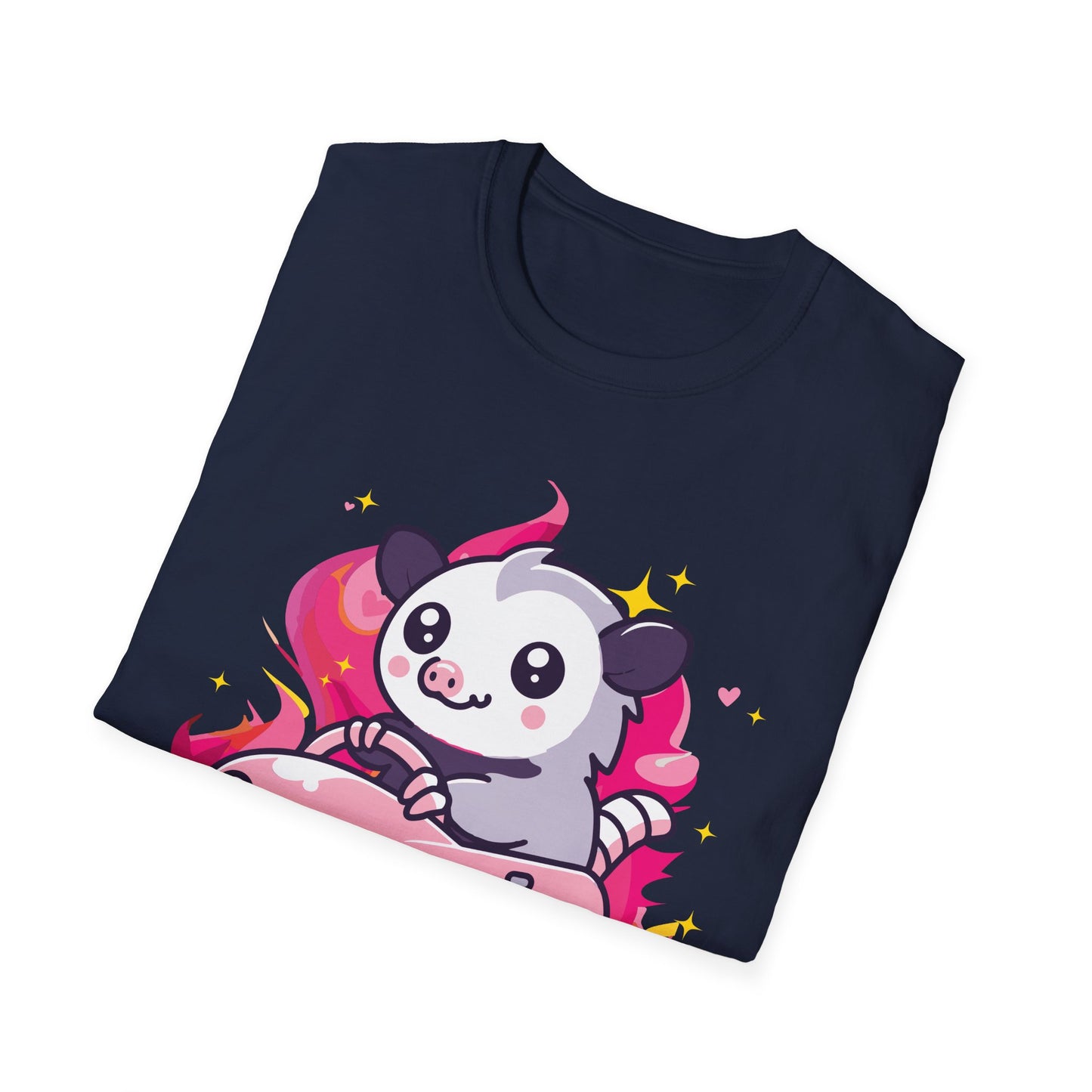 The Horrors Persist But So Do I Tee, Chaotic Possum Meme Shirt for Dark Humor Fans