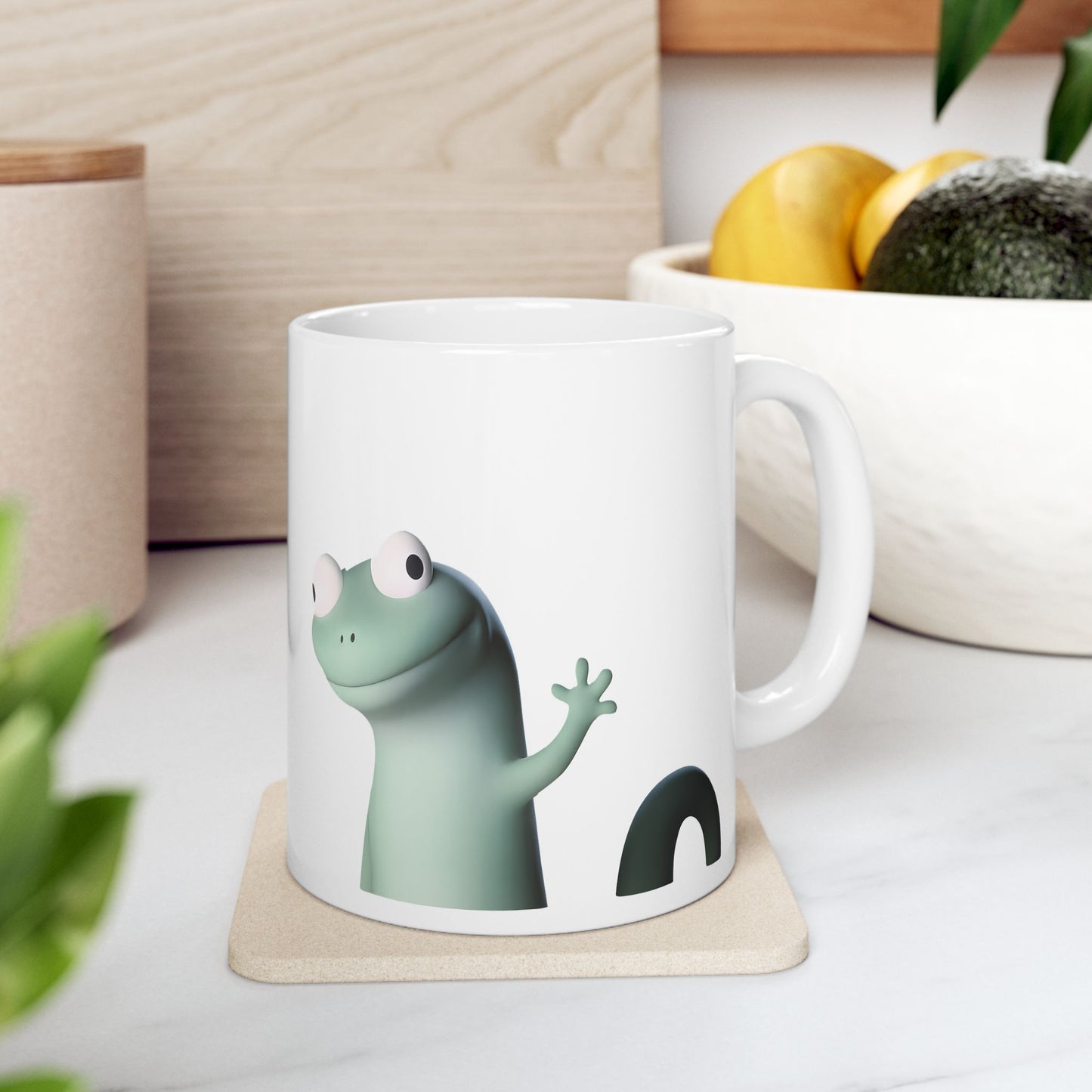 Elio Lizard Ceramic Mug, (11oz, 15oz)
