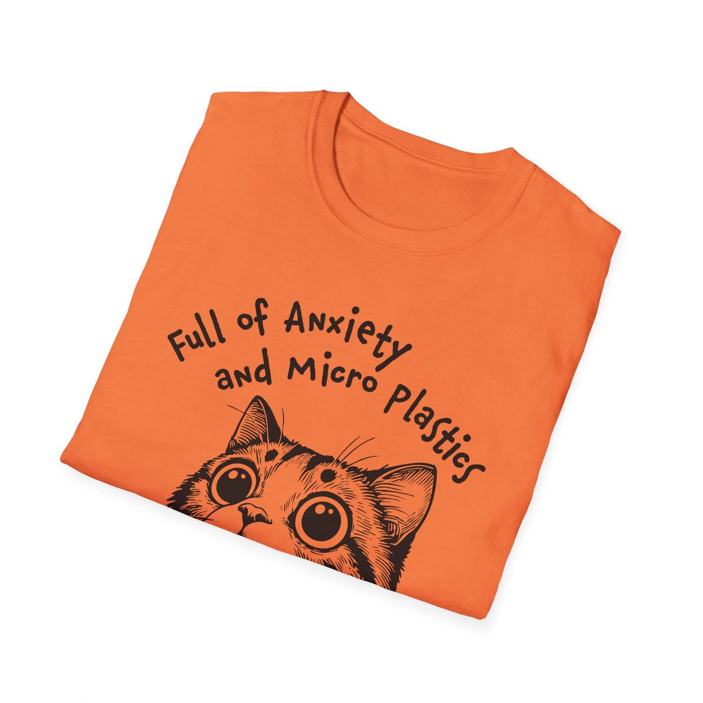 Full of Anxiety and Microplastics Tee, Relatable Mental Health Humor Design