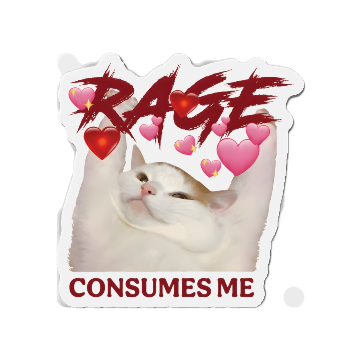 Rage Consumes Me Cat Die-Cut Magnets