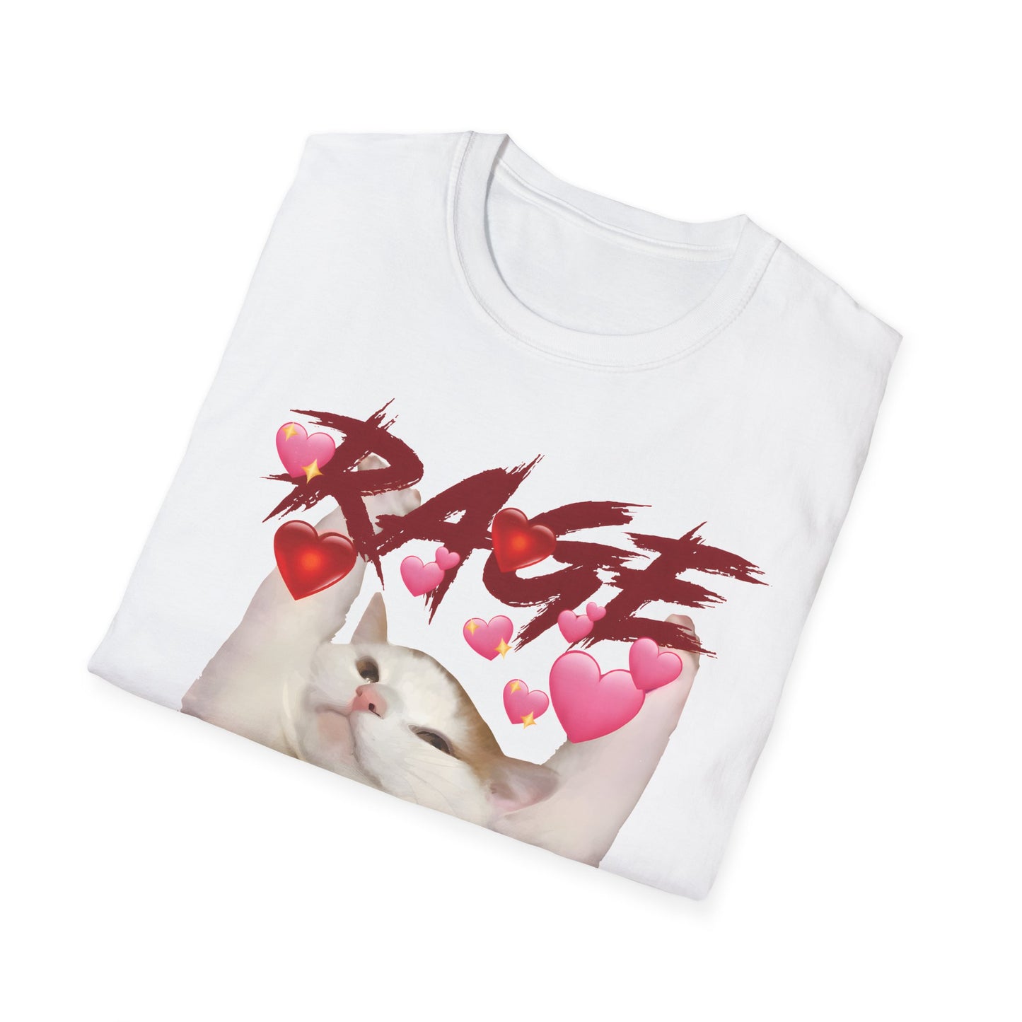 Rage Consumes Me Meme Tee with Hearts and Chaos Energy Vibes
