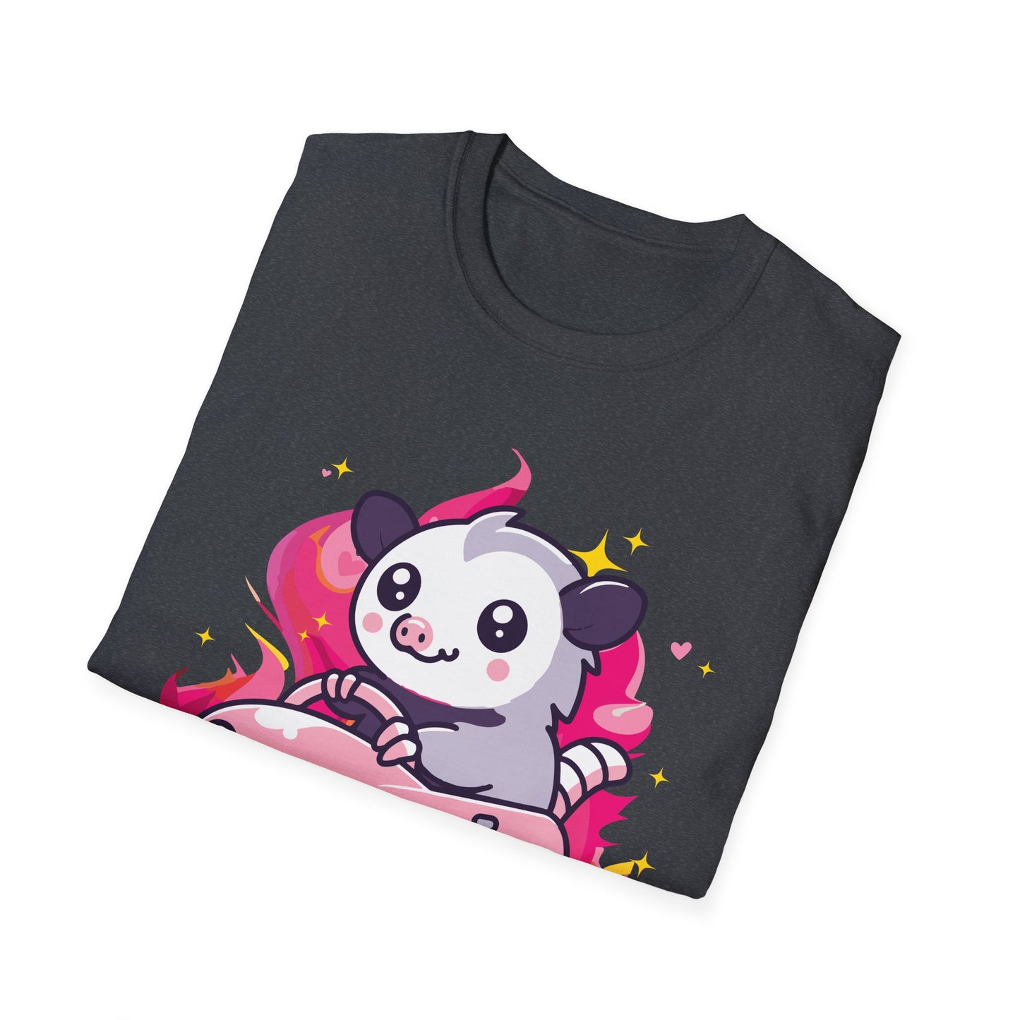 The Horrors Persist But So Do I Tee, Chaotic Possum Meme Shirt for Dark Humor Fans