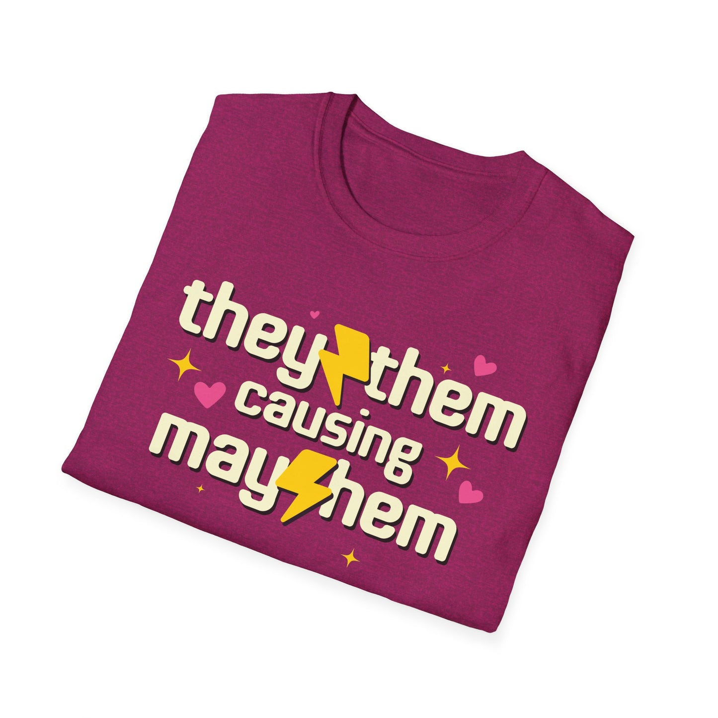 They Them Shirt - Causing Mayhem Nonbinary Pride Tee