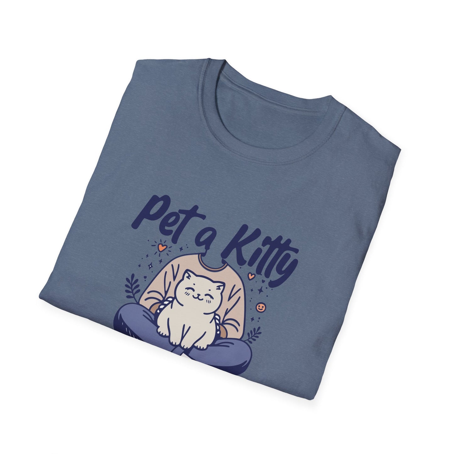 Pet a Kitty Feel Less Sh*tty Mental Health Humor Tee with Calming Vibes