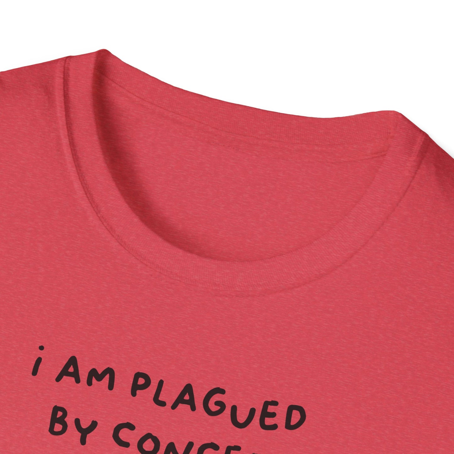 I Am Plagued by Concepts Tee, Existential Meme Cat Design for Overthinkers