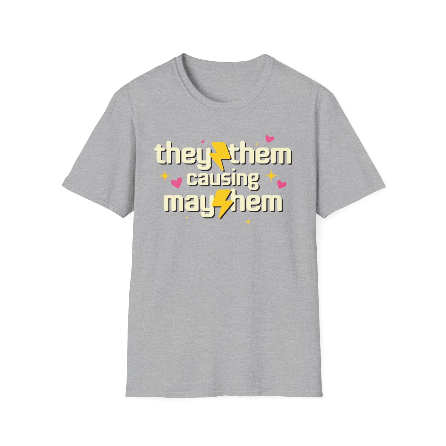 They Them Shirt - Causing Mayhem Nonbinary Pride Tee