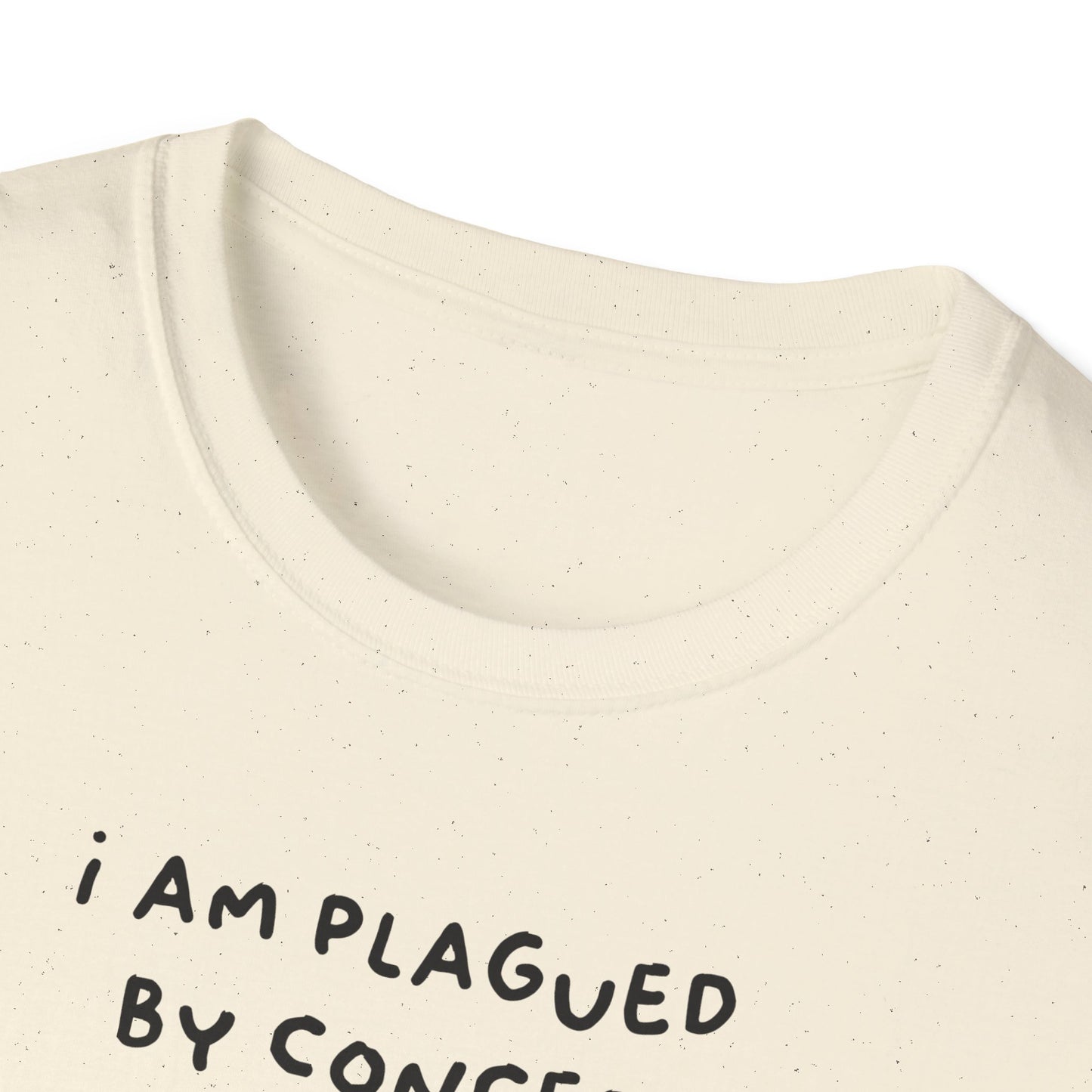 I Am Plagued by Concepts Tee, Existential Meme Cat Design for Overthinkers