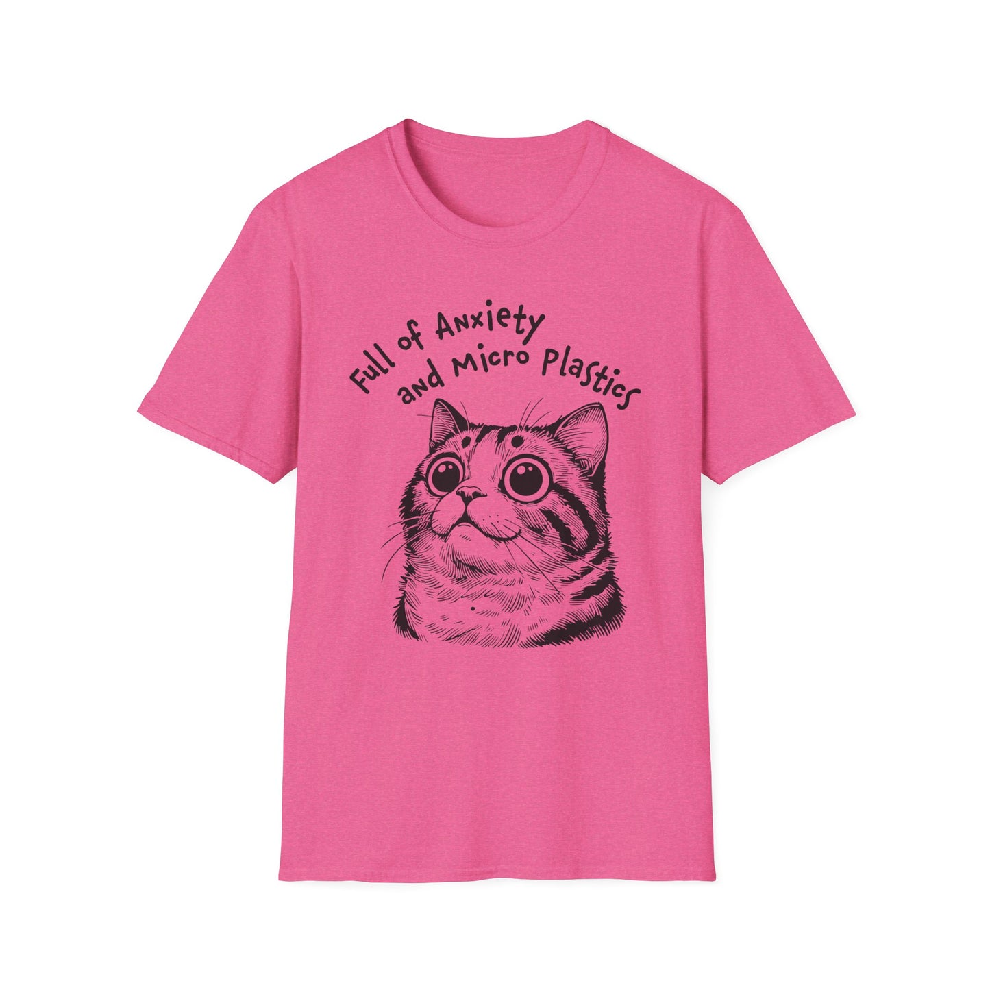 Full of Anxiety and Microplastics Tee, Relatable Mental Health Humor Design