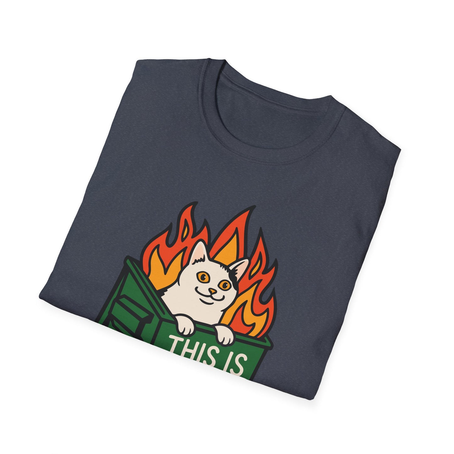 This Is Fine Dumpster Cat T-Shirt