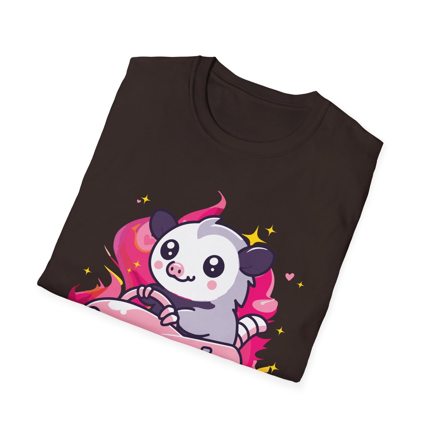 The Horrors Persist But So Do I Tee, Chaotic Possum Meme Shirt for Dark Humor Fans