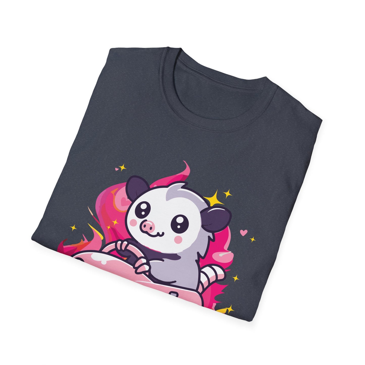 The Horrors Persist But So Do I Tee, Chaotic Possum Meme Shirt for Dark Humor Fans