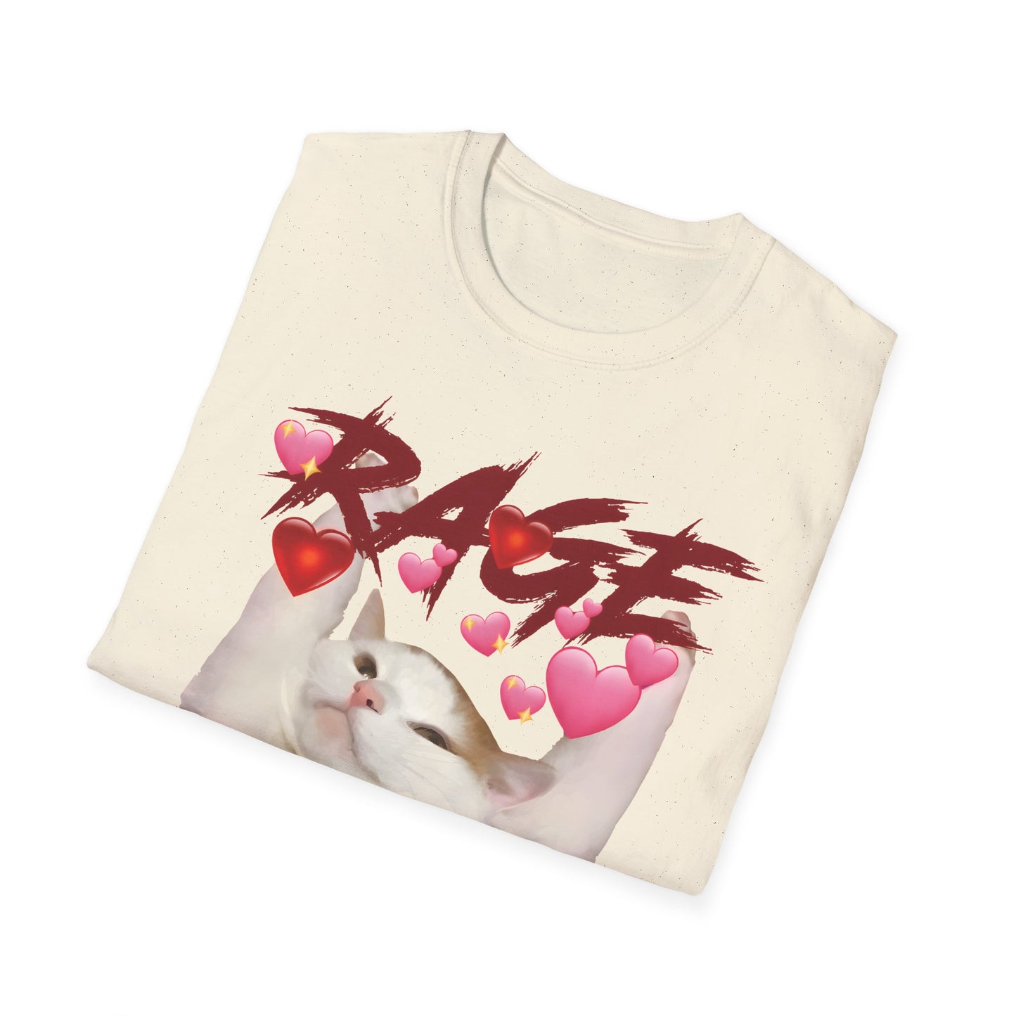 Rage Consumes Me Meme Tee with Hearts and Chaos Energy Vibes