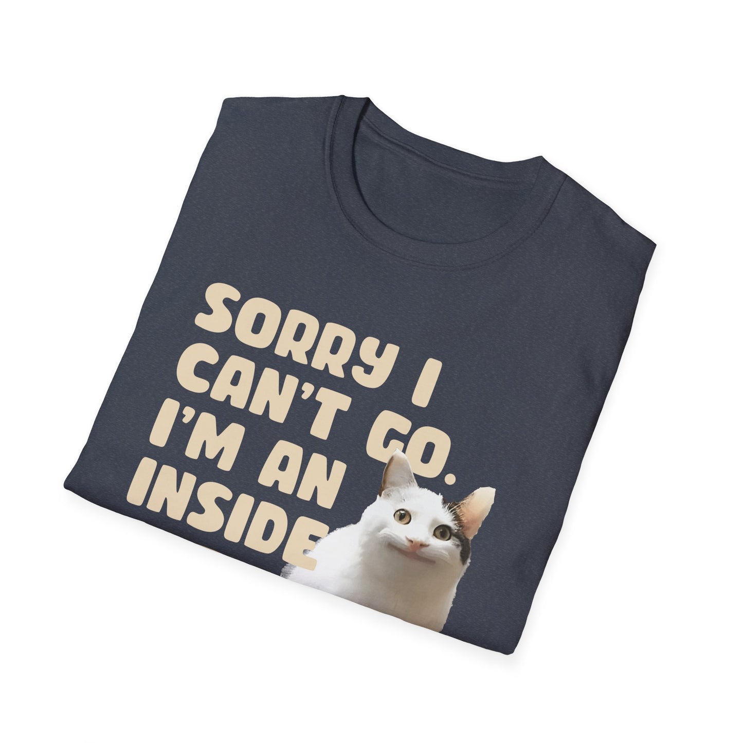 Sorry I Can't Go I'm an Inside Cat T Shirt Funny Cat Shirt