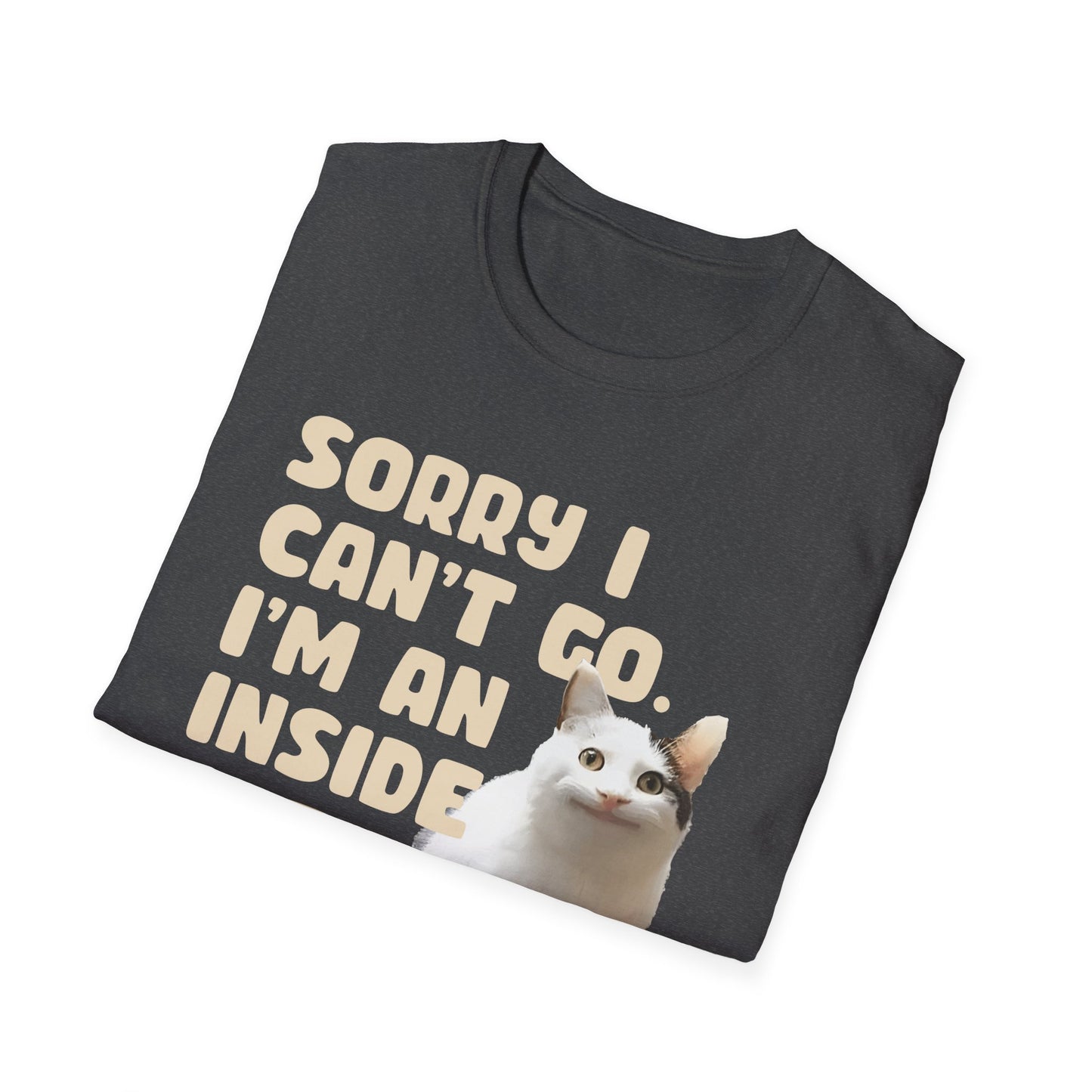 Sorry I Can't Go I'm an Inside Cat T Shirt Funny Cat Shirt